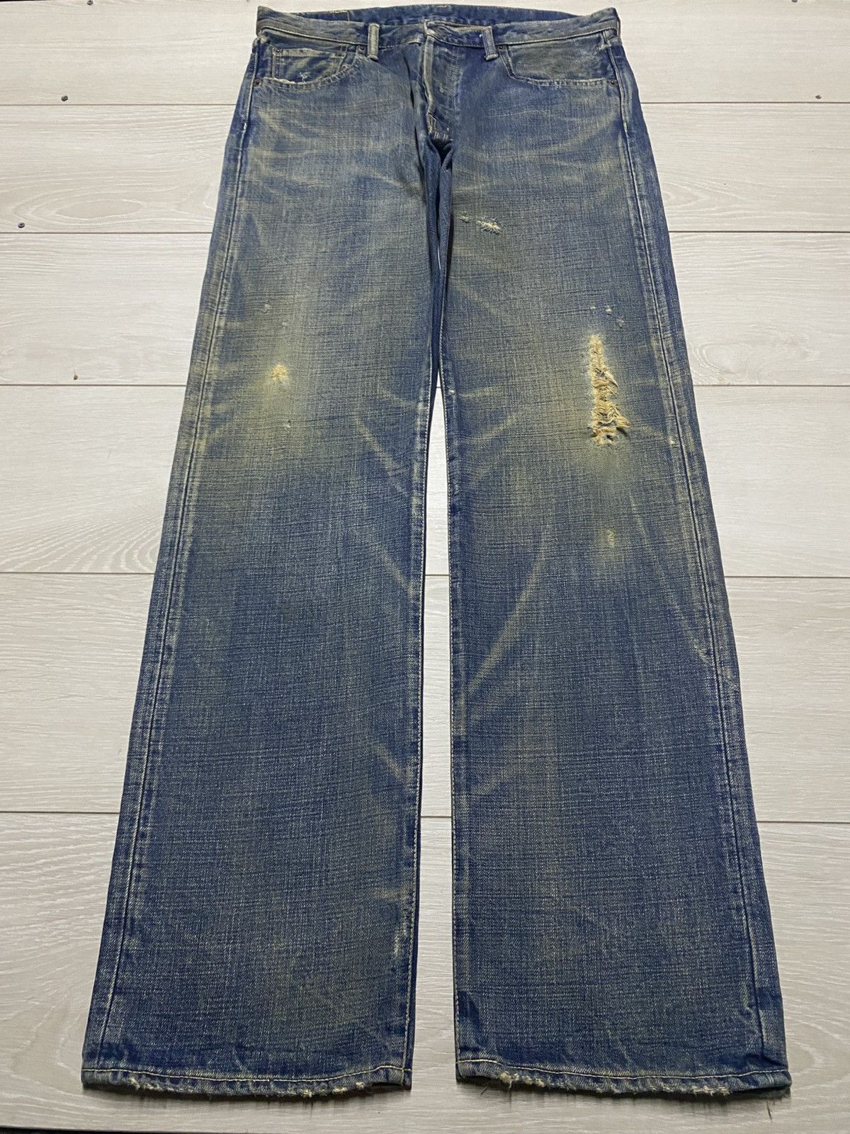 Levi's Vintage Levis Japan Mud Wash Rusty Distressed Loose Jeans Size US 33 - 1 Thumbnail