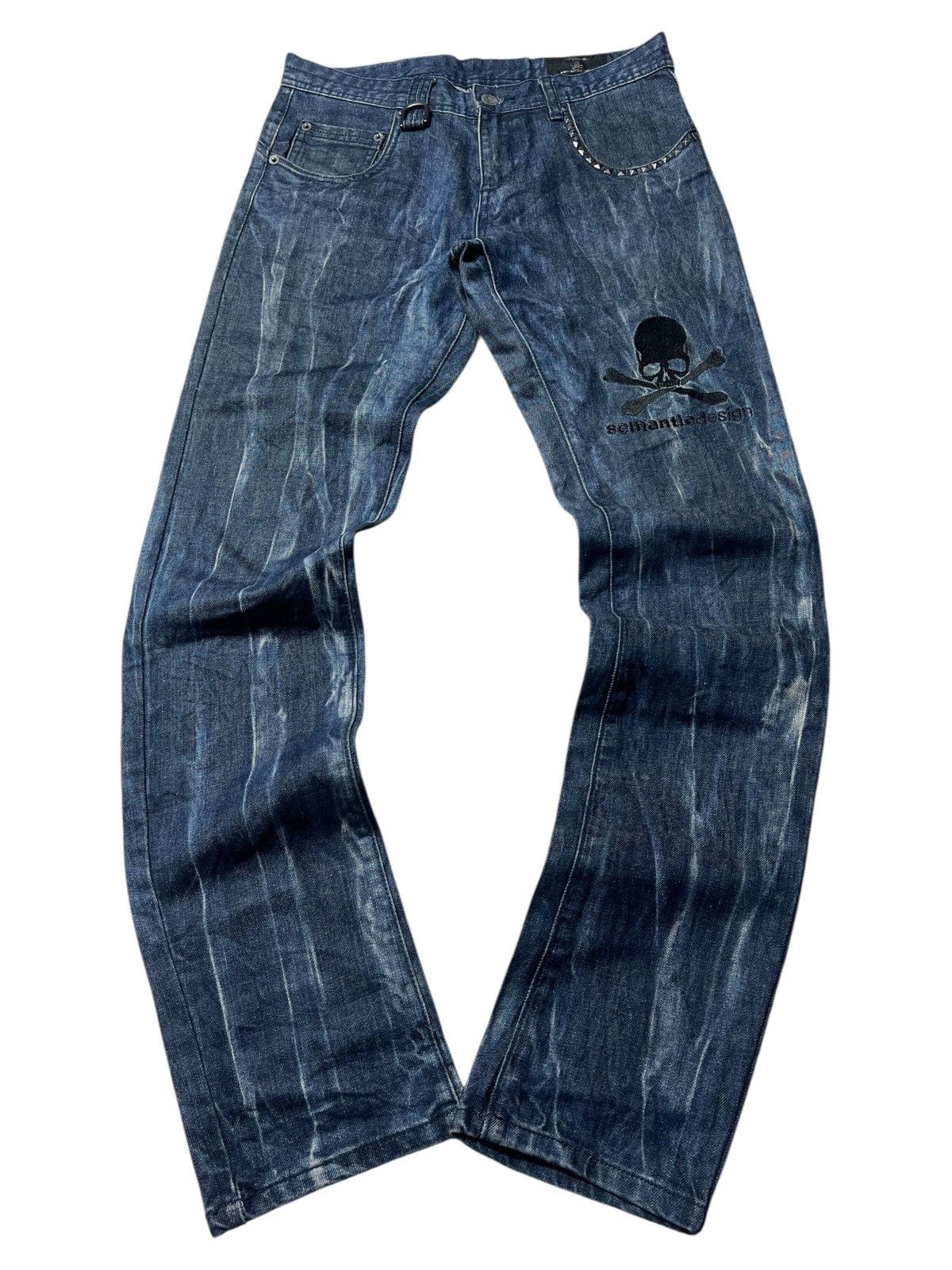 semanticdesign Vintage Semantic Design x Roen Skull Studded Pants