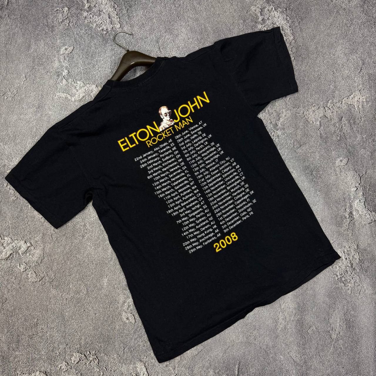 Band Tees Elton John Rocket Man 2008 Tour ©2007 Band Tour T-shirt Tee Size US L / EU 52-54 / 3 - 5 Thumbnail