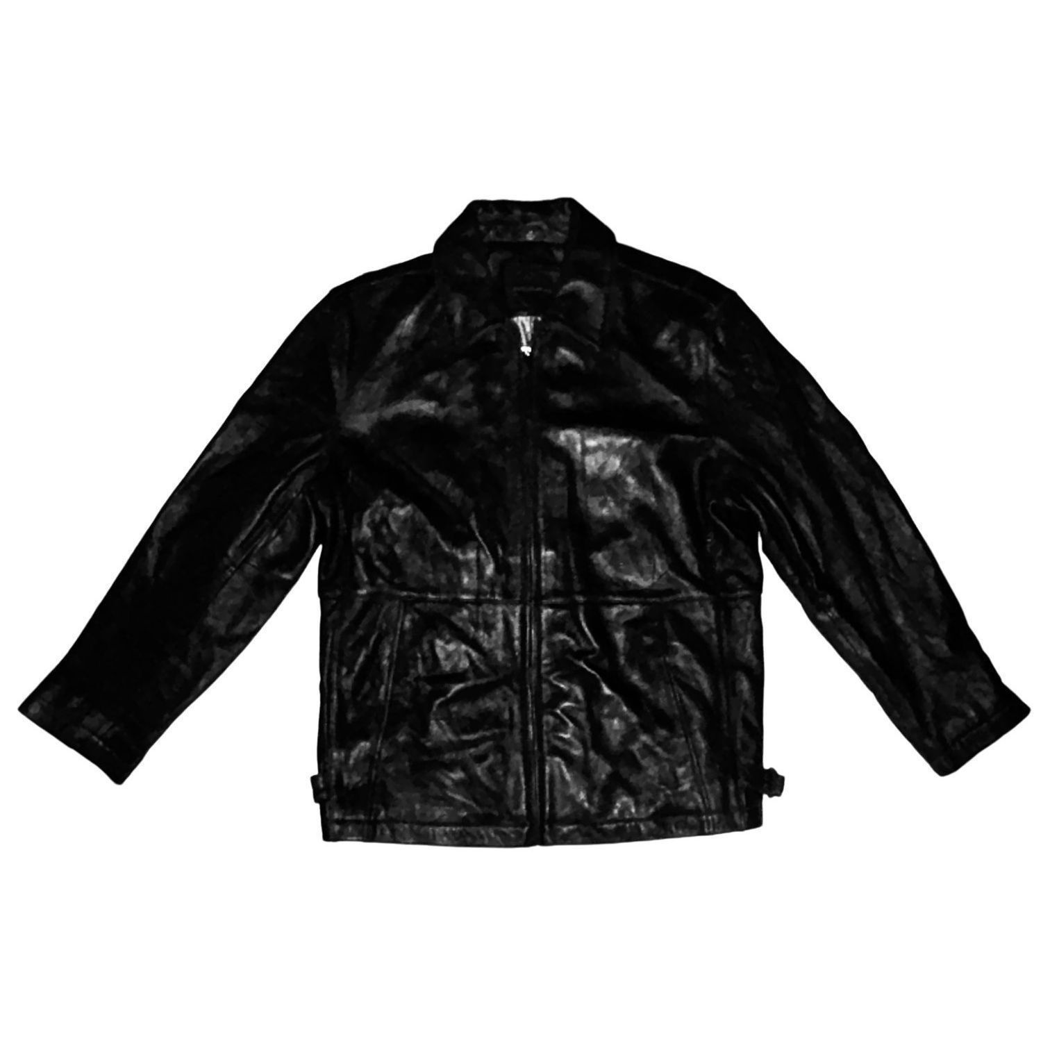 Brandini Brandini Leather Jacket Mens Medium Black Soft Leather Full Zip Motorcycle Size US M / EU 48-50 / 2 - 1 Thumbnail