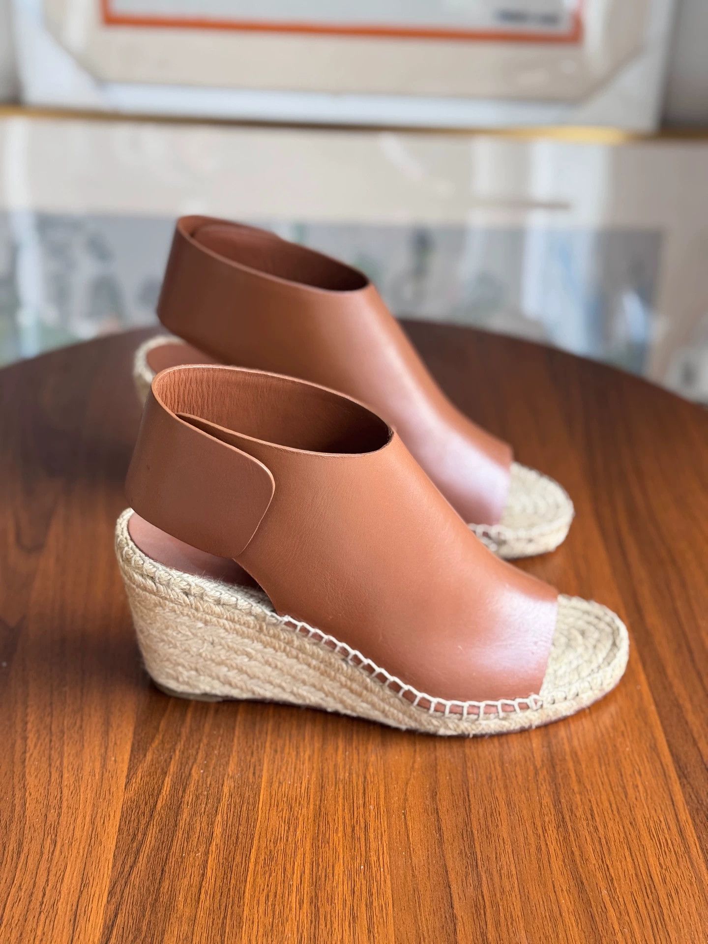 Celine Unused Celine Fur Rattan Sole Block Heel Sandals Size 39 Size US 8 / IT 38 - 3 Thumbnail