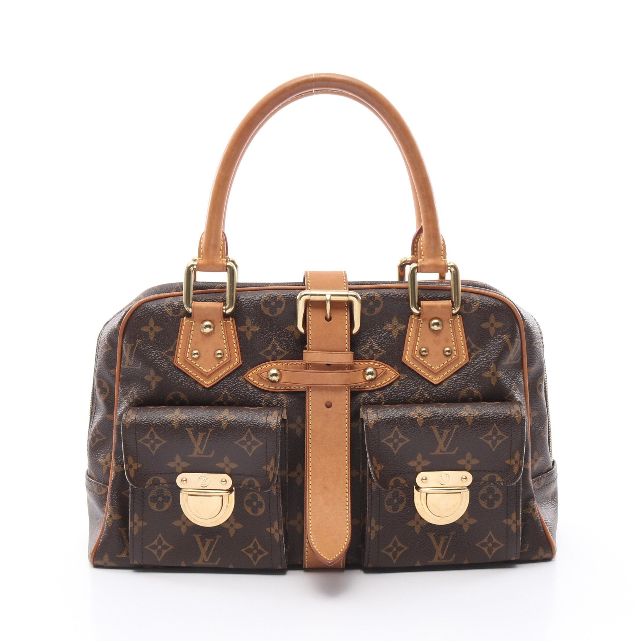 Louis Vuitton Louis Vuitton Manhattan Gm Monogram Handbag Leather Brown Size ONE SIZE - 1 Thumbnail