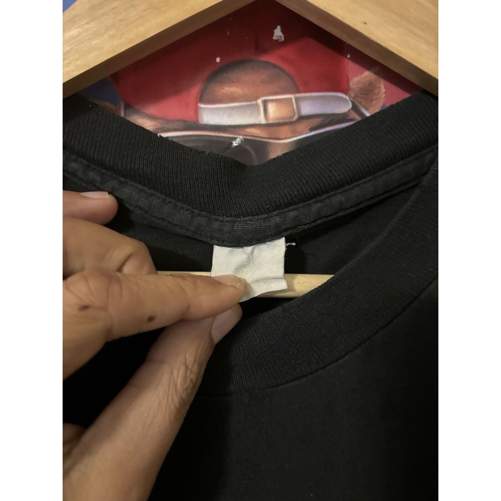 Other Vintage Faded Black Blank Shirt Size Unknown Brand Pocket Size US L / EU 52-54 / 3 - 4 Thumbnail