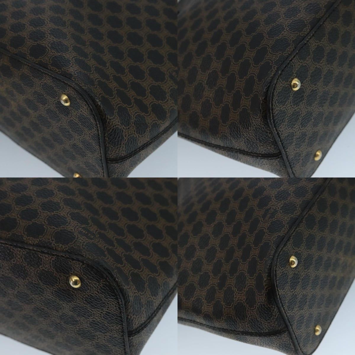 Celine CELINE Macadam Canvas Hand Bag Pvc Black Size ONE SIZE - 10 Thumbnail
