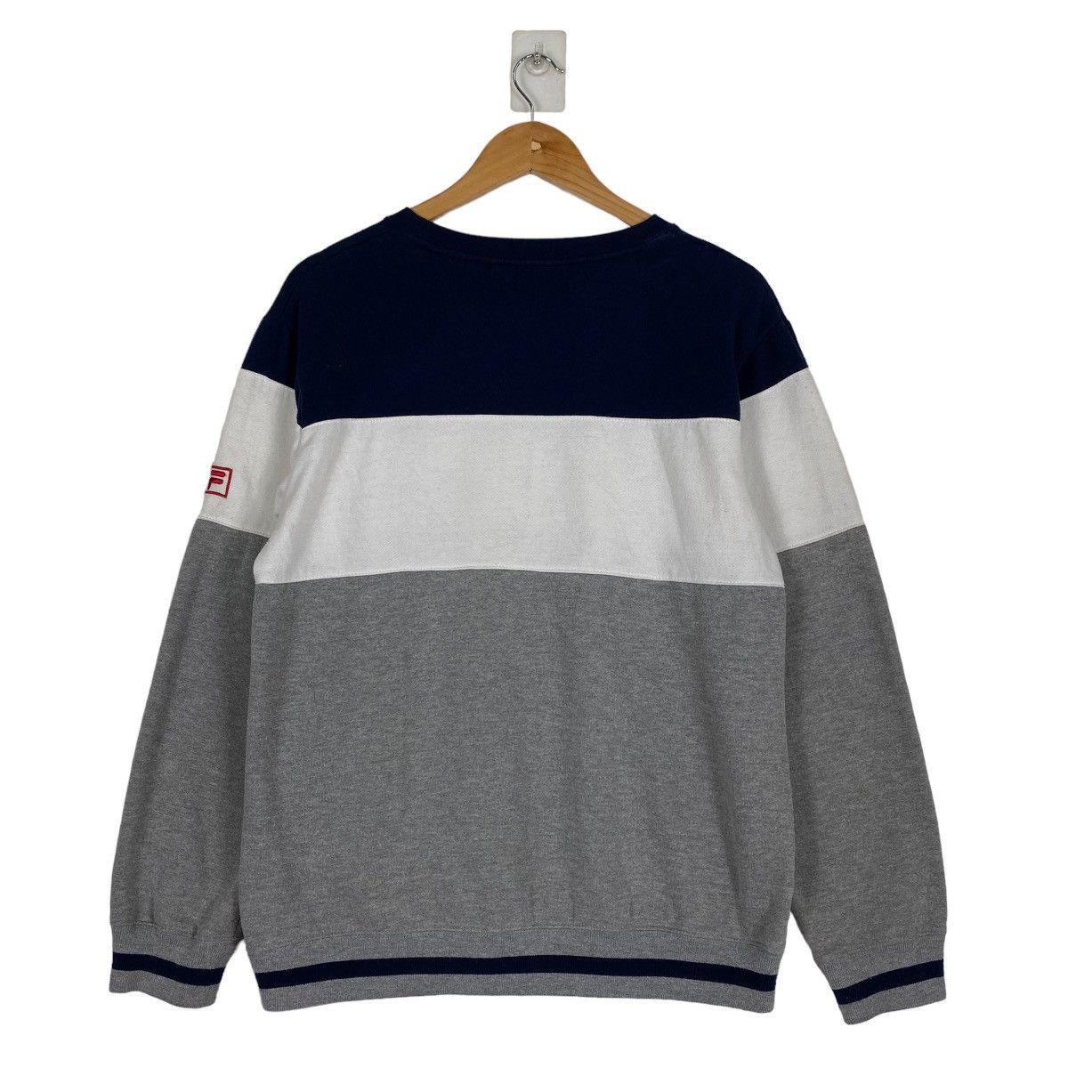 Fila × Japanese Brand Vintage Fila Colour Block Big Logo Crewneck Sweatshirt Size US M / EU 48-50 / 2 - 8 Thumbnail
