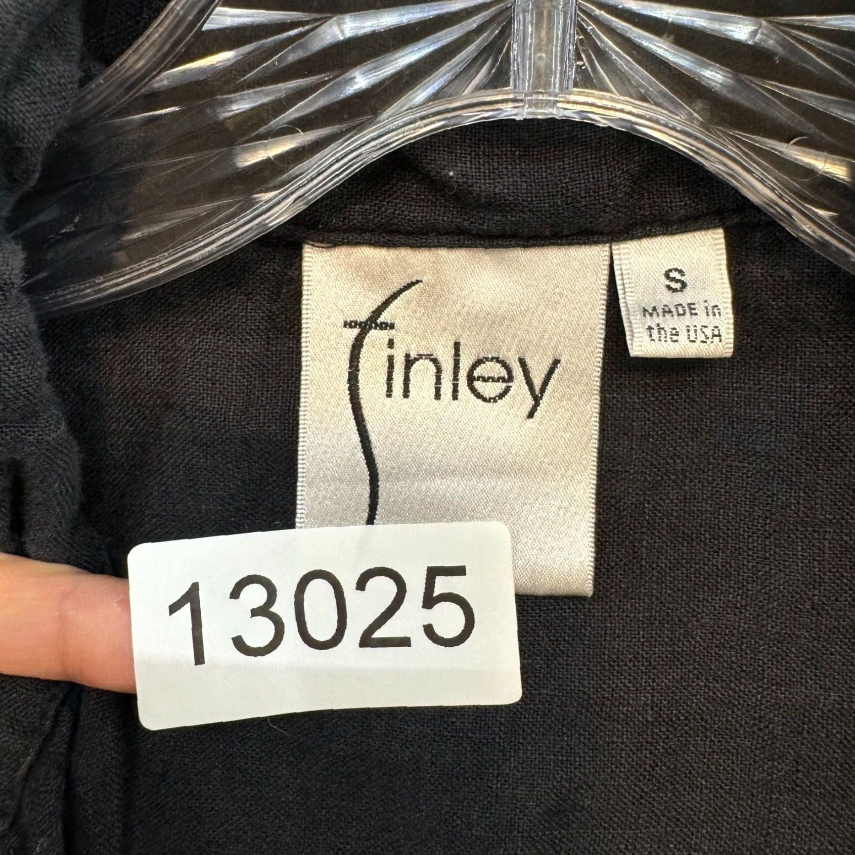 Vintage VINTAGE Linen Dress Blouson Black 1990s Small Medium Women’s S M Button Collar Layered Tiered Finley Linen Dress Blouson Size M / US 6-8 / IT 42-44 - 8 Thumbnail