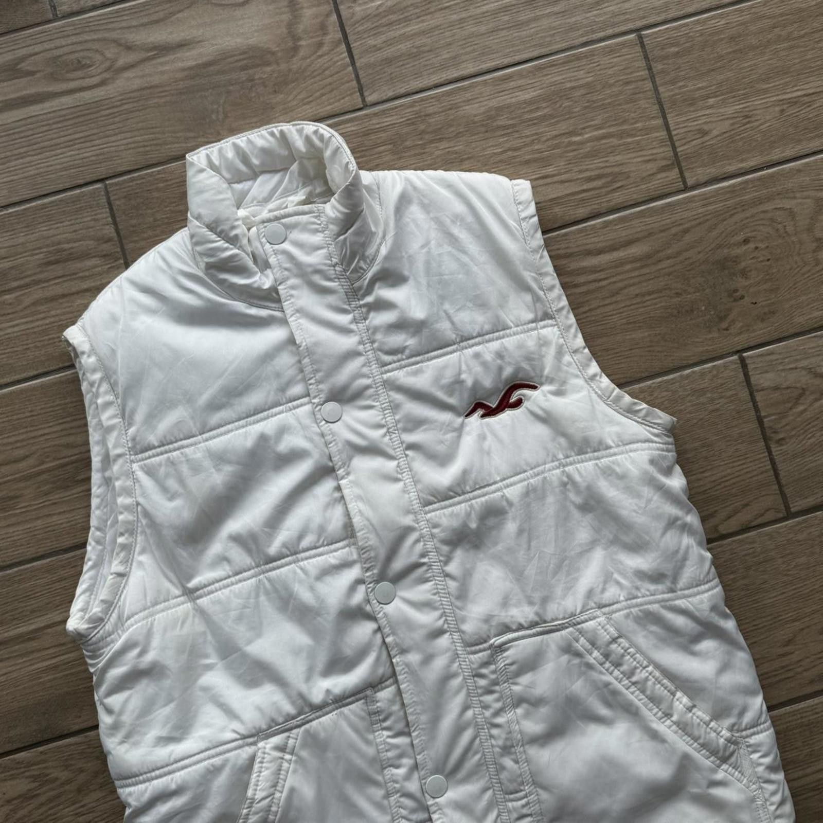 Other Y2K Hollister White Down Puffer Vest Size M / US 6-8 / IT 42-44 - 6 Thumbnail
