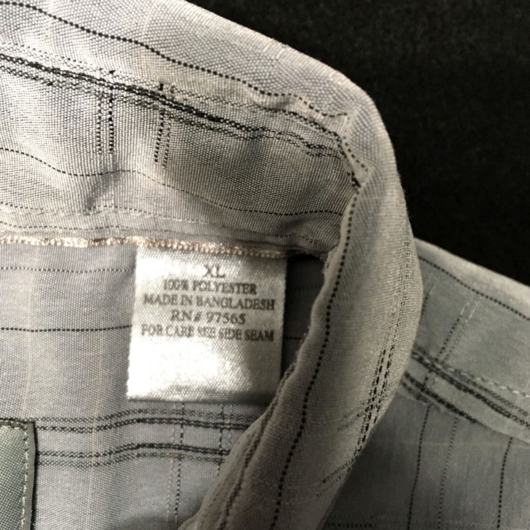 Vintage Bruno Shirt Italy gray XL Mens Long Sleeve Button-Up Collared Striped Suede Microfiber Casual Workwear Autumn Winter 2010s Size US XL / EU 56 / 4 - 3 Thumbnail