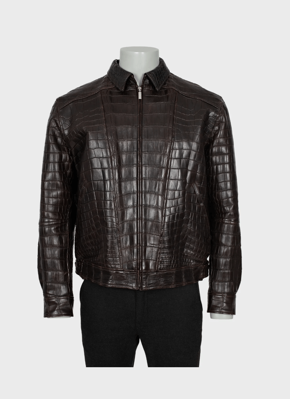 Brioni Men’s Embossed Leather Jacket – Size IT 52 / XL Size US XL / EU 56 / 4 - 1 Thumbnail