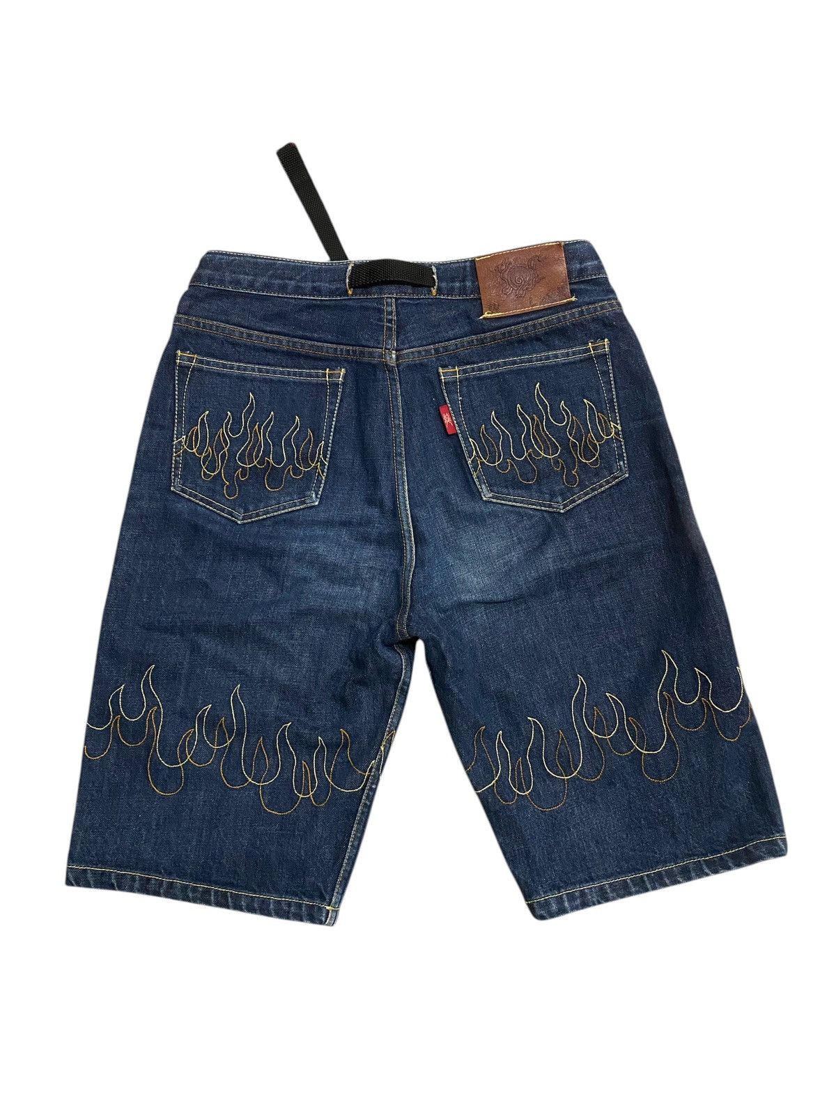 Japanese Brand × Vintage Vintage MiracleWoman Denim Flame Shortpants Size US 28 / EU 44 - 1 Thumbnail