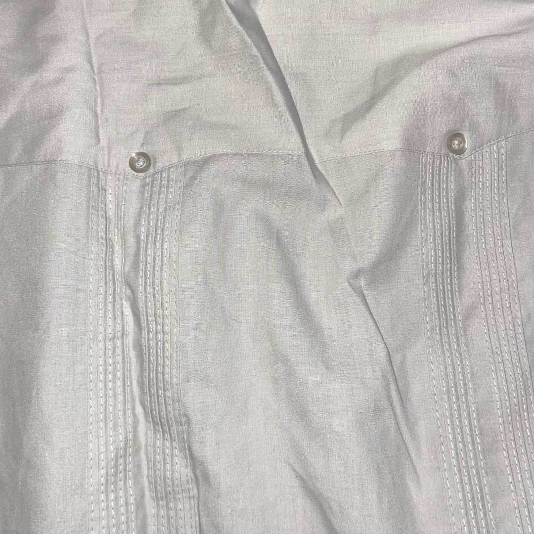 Other Havanera Co Gray Guayabera Short Sleeve Shirt Cuban Beach Size US XL / EU 56 / 4 - 5 Thumbnail