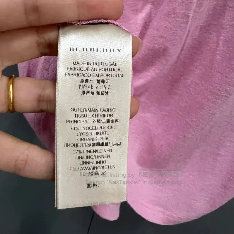 Burberry Burberry Summer Pink Cotton Short Sleeve T-Shirt. Size M / US 6-8 / IT 42-44 - 3 Thumbnail