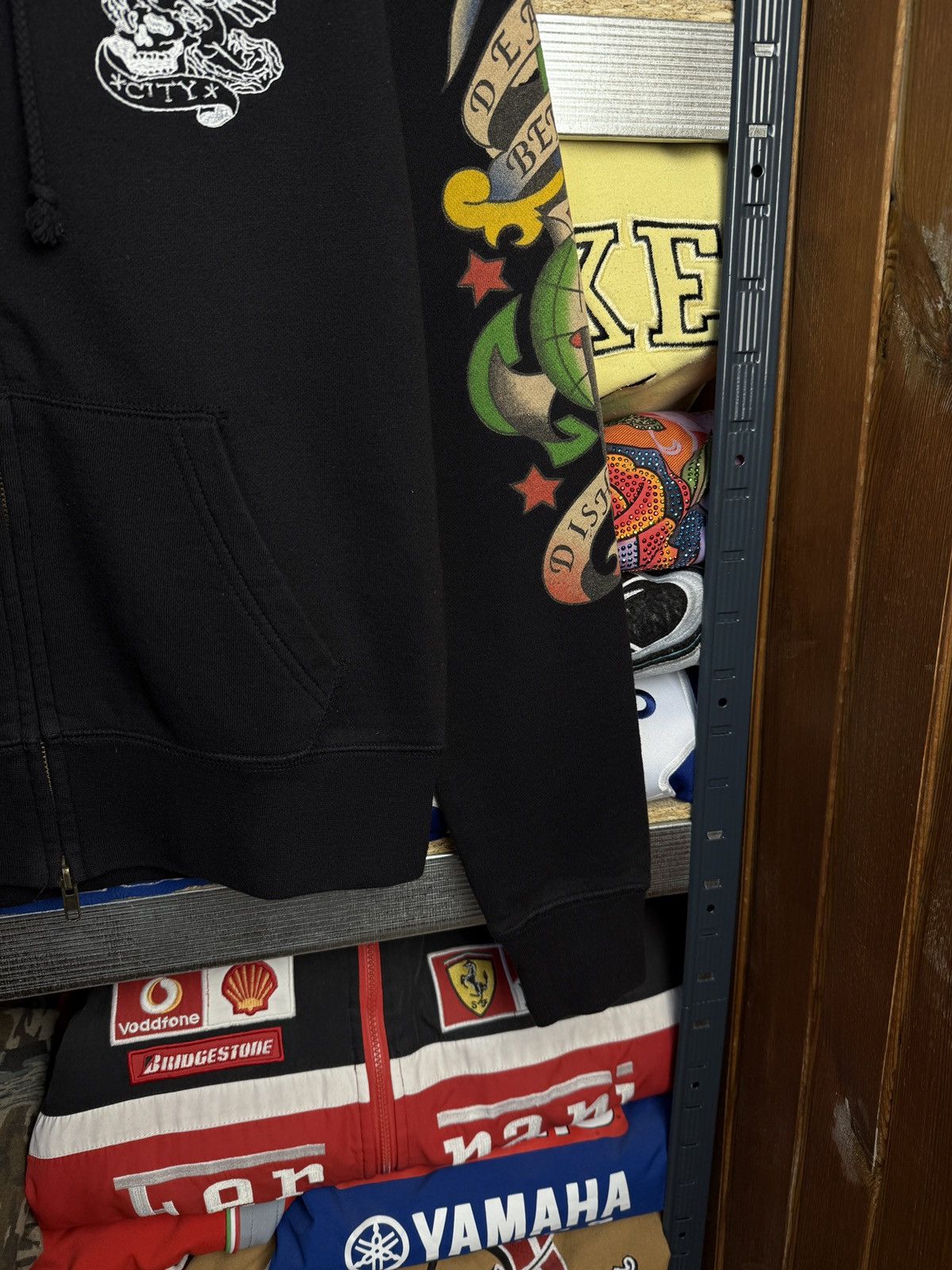 Ed Hardy Ed Hardy New York Skull Embroidered Logo Love Zip Hoodie Size US M / EU 48-50 / 2 - 4 Thumbnail