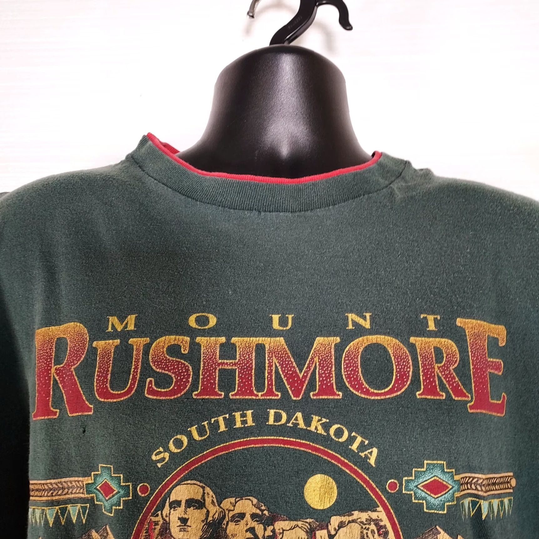 Vintage VINTAGE Mount Rushmore SD South Dakota Shirt XL Green Blue 90s 1990s VTG Logo Miller Total Tee Mens XLarge Shirt Men - 90s VTG Mt Rushmore Graphic? Size US XL / EU 56 / 4 - 3 Thumbnail