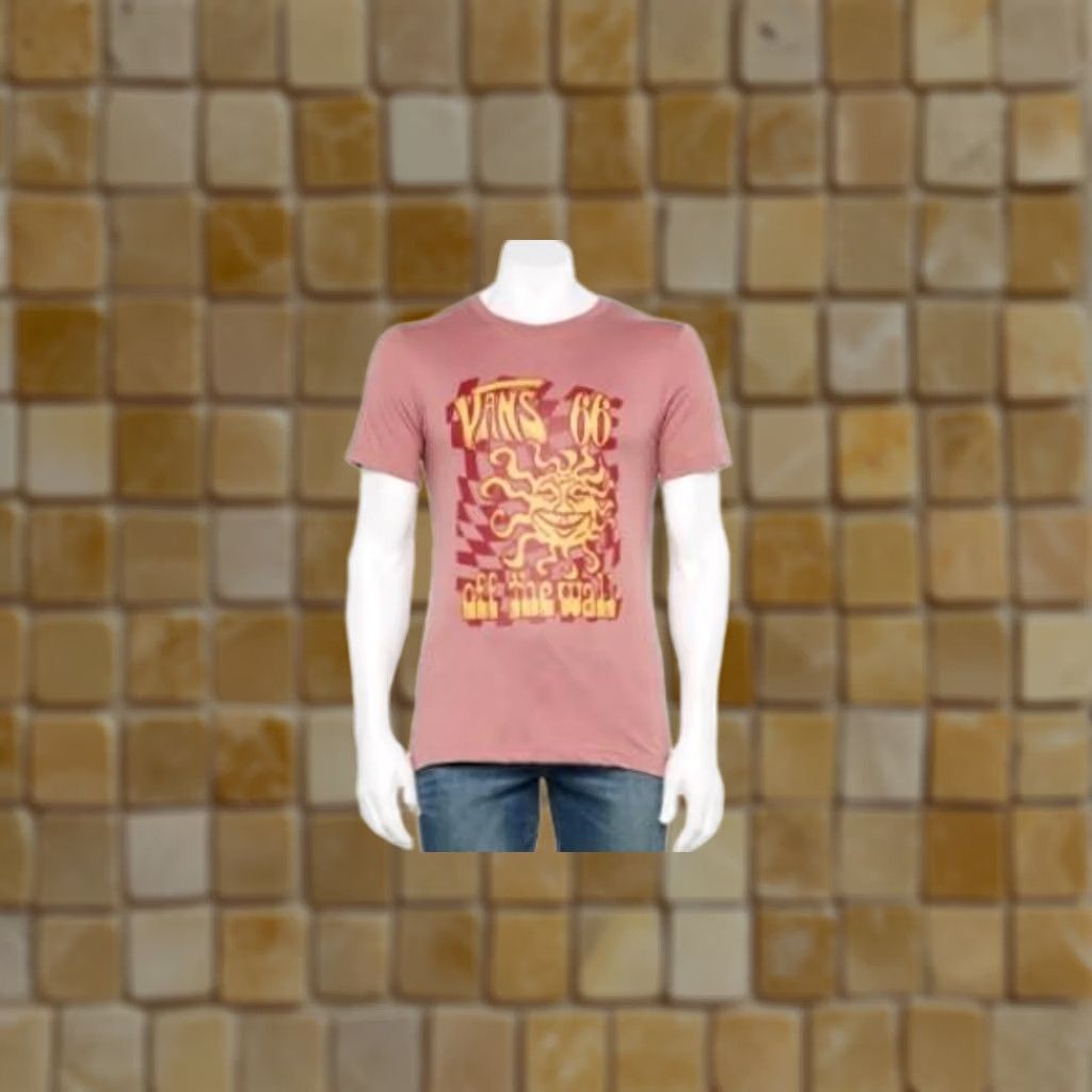 Vans VINTAGE Men's Vans Off the Wall Crewneck Short Sleeve Graphic Tee Rose Brown Size Large Size US 33 - 1 Preview