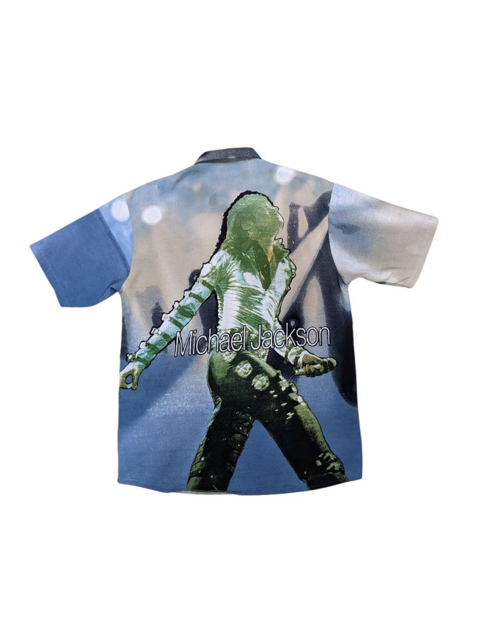 Band Tees VINTAGE AOP BUTTON UP MICHAEL JACKSON Size US M / EU 48-50 / 2 - 2 Thumbnail