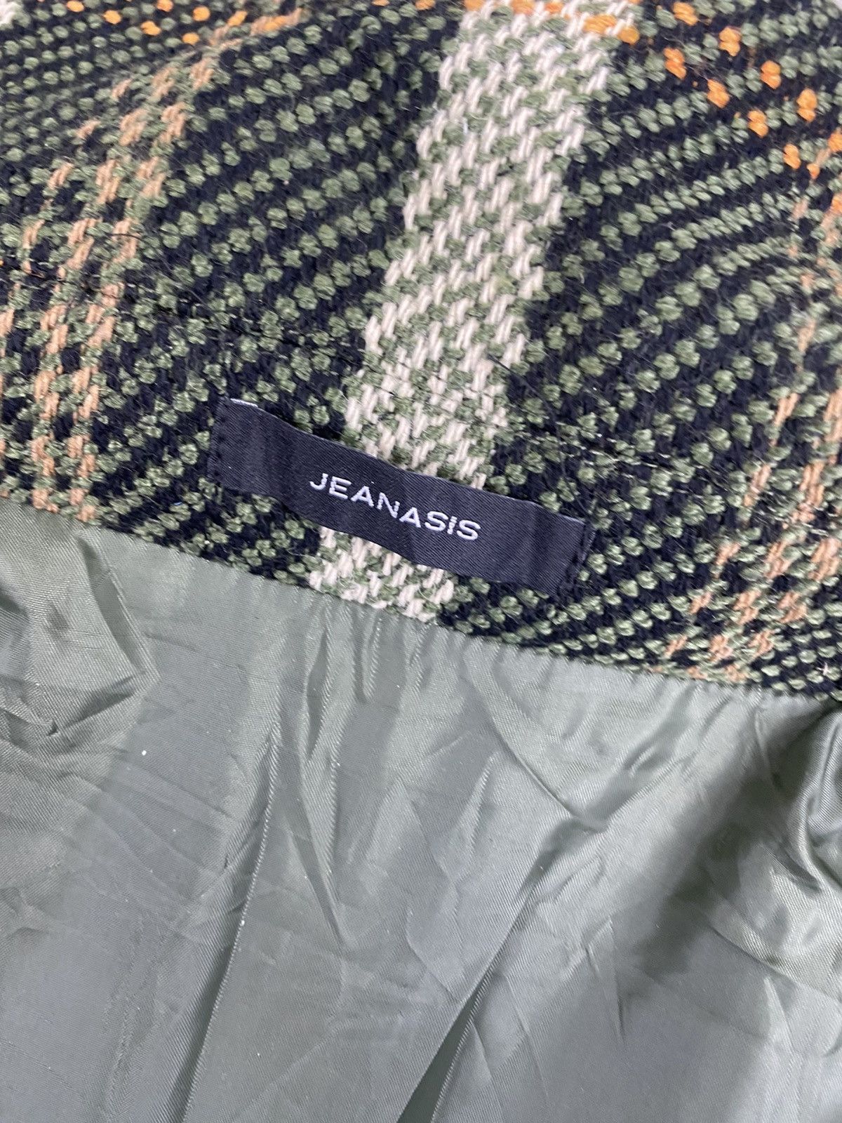 Japanese Brand Vintage Jeanasis Green Checked Fullbutton Jacket Size L / US 10 / IT 46 - 10 Thumbnail