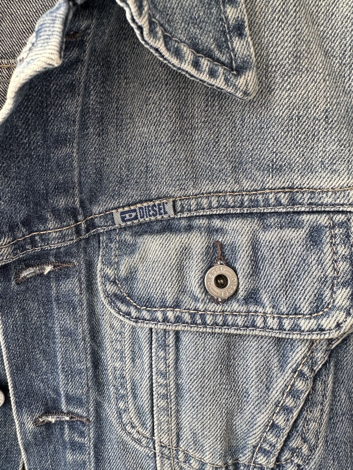 Diesel × Vintage Diesel distressed denim jacket Size S / US 4 / IT 40 - 6 Thumbnail