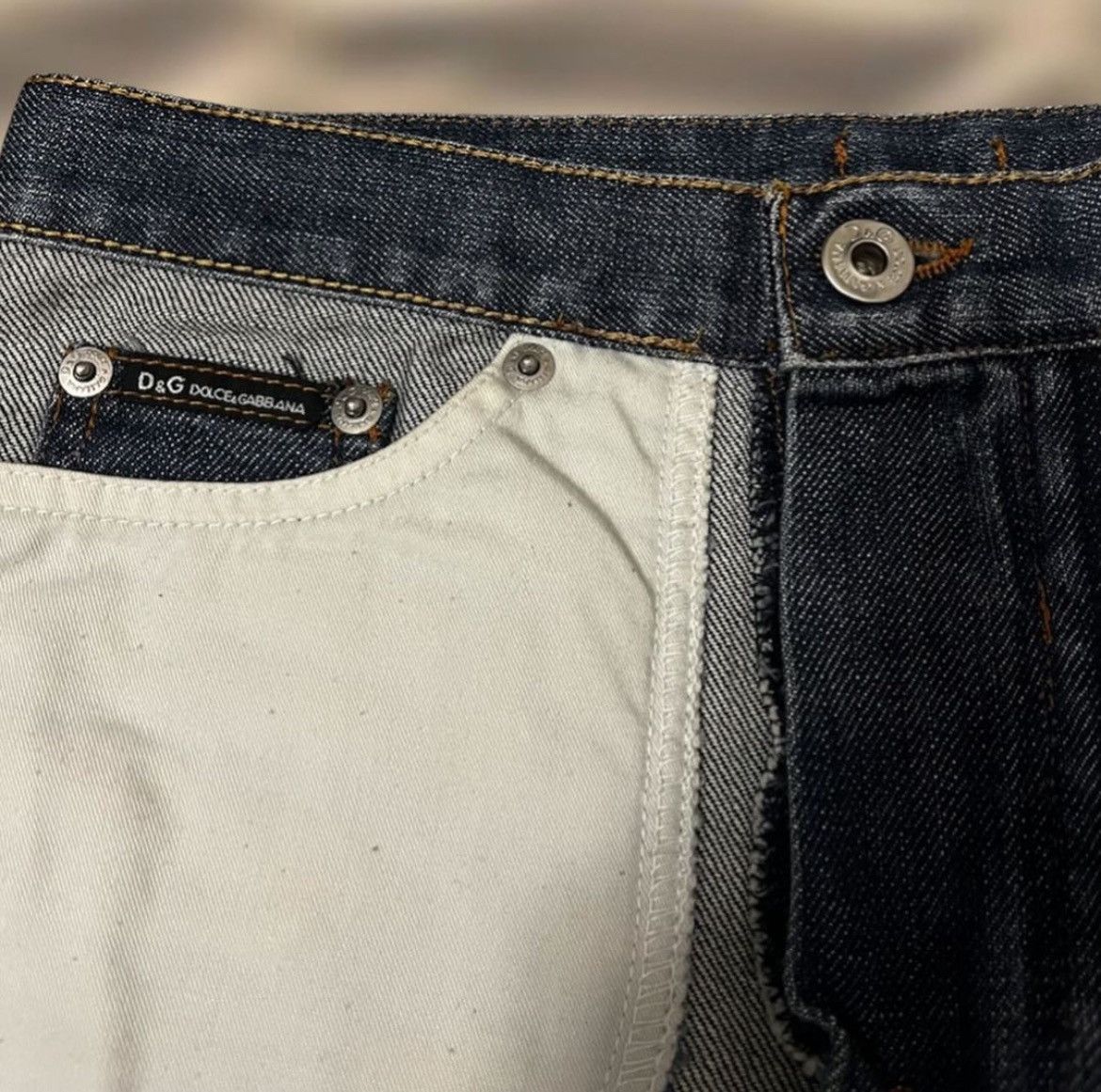 Dolce & Gabbana 2000s Dolce & Gabbana Patchwork Denim Size US 29 - 10 Thumbnail