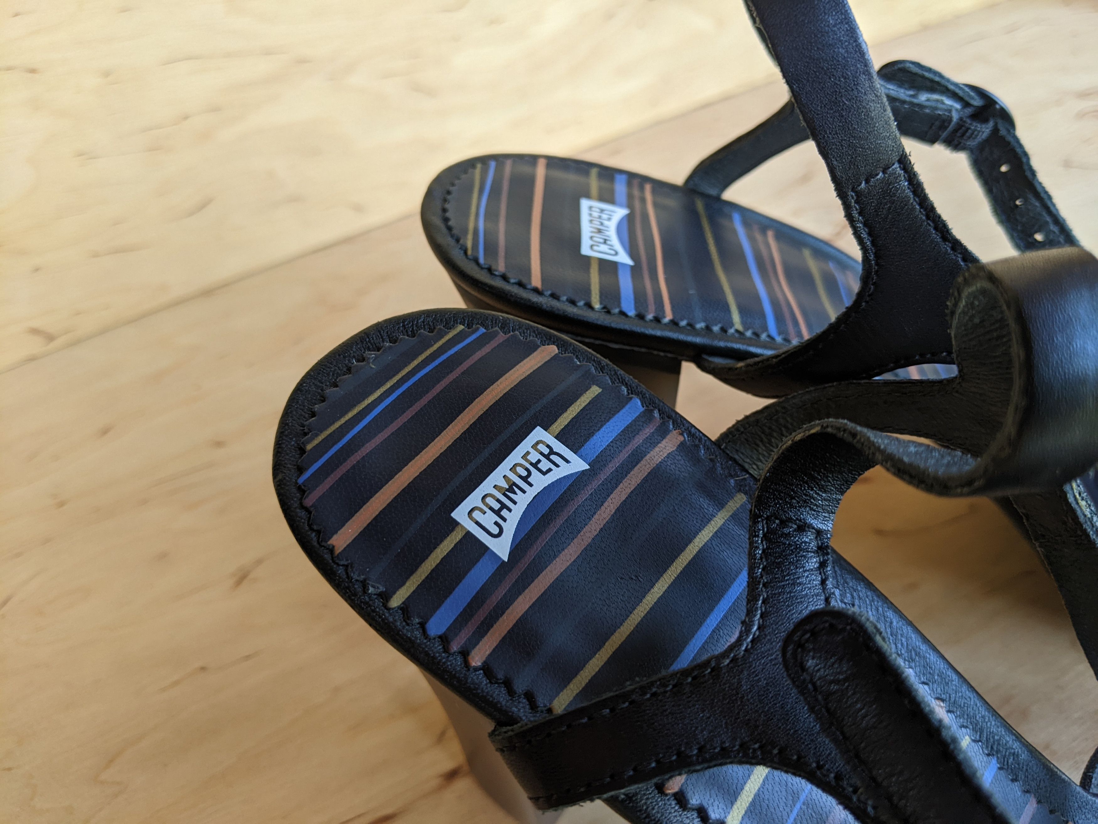 Camper Camper Womens Heels Shoes Ariadna Black Prada Dior Sandals Size US 8.5 / IT 38.5 - 14 Thumbnail