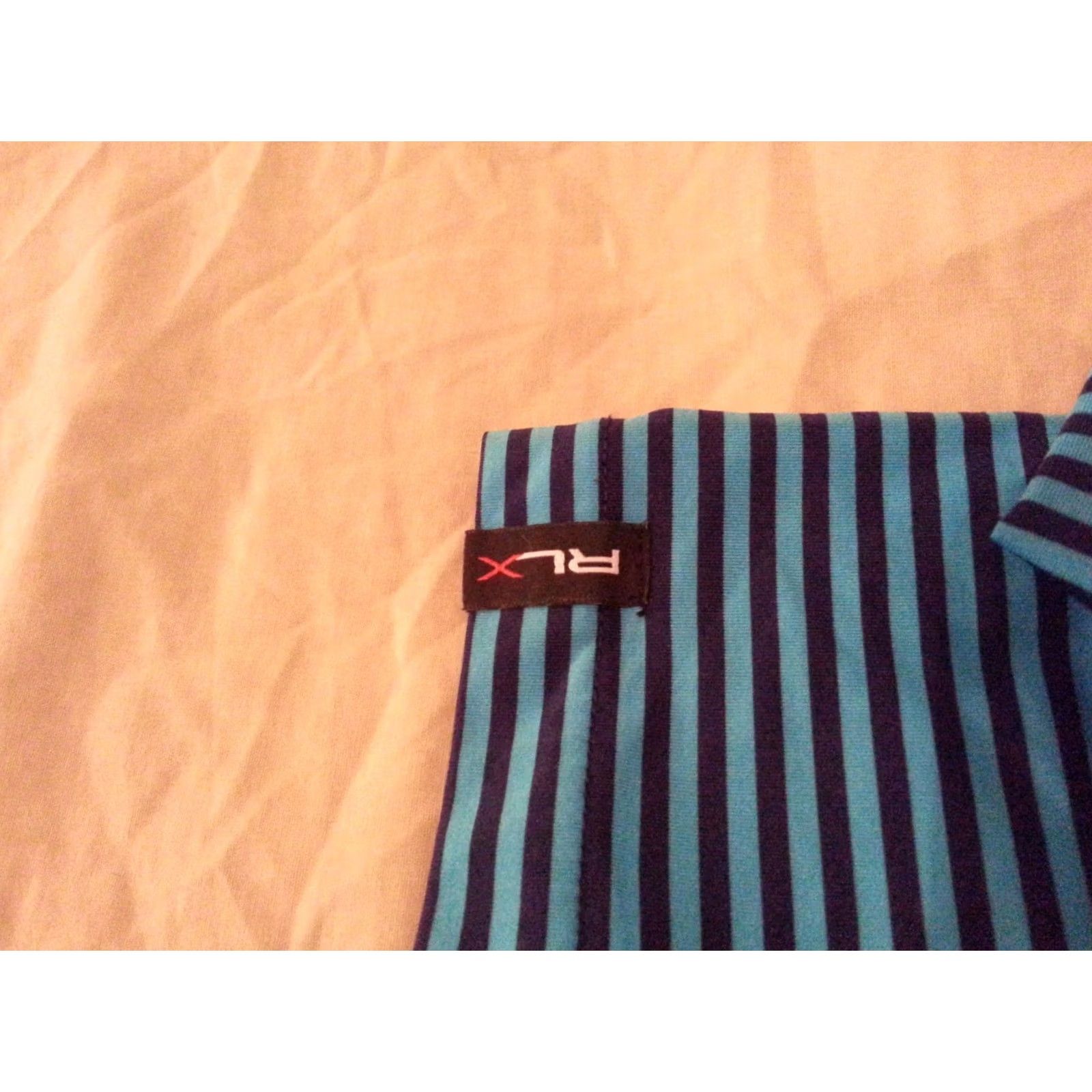 Polo Ralph Lauren VINTAGE Mens Polo Ralph Lauren RLX Polo Shirt L Large Blue Teal Stripes Mens, Polo, Shirt, RLX, Striped, Blue, Polo Ralph Lauren, Size L Size US L / EU 52-54 / 3 - 5 Thumbnail