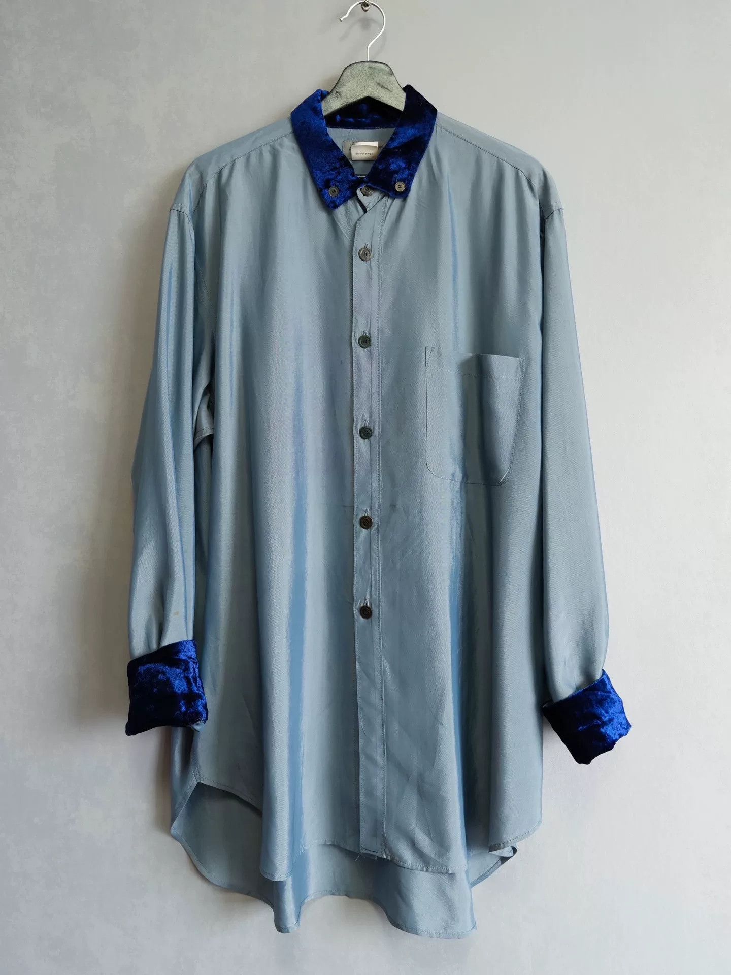 Yohji Yamamoto Yohji Yamamoto Velvet-Collar Shirt Size US XS / EU 42 / 0 - 1 Thumbnail