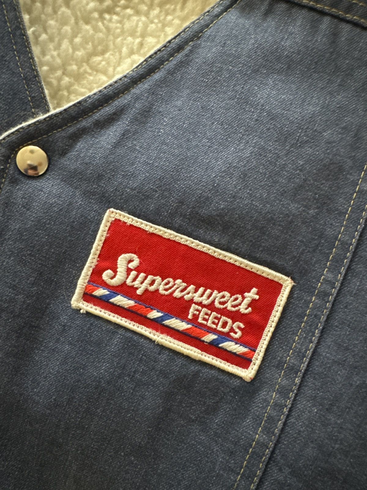 Vintage Vintage Denim & Sheerling Work Vest - Medium Size US M / EU 48-50 / 2 - 3 Thumbnail
