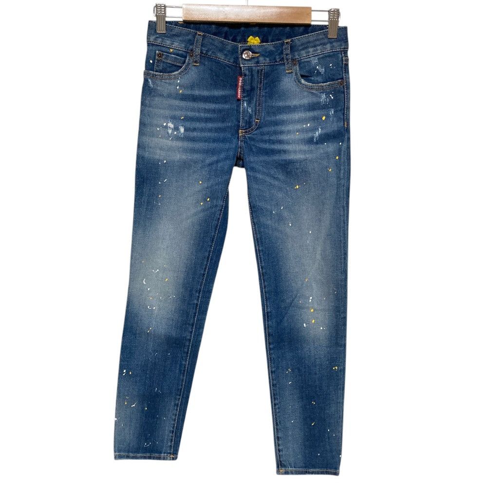 Dsquared2 Dsquared2 Dsquared2 Cropped Twiggy Jean Denim Pants Textile Jeans S75LB0751 DUTY FREE for USA Size ONE SIZE - 1 Thumbnail