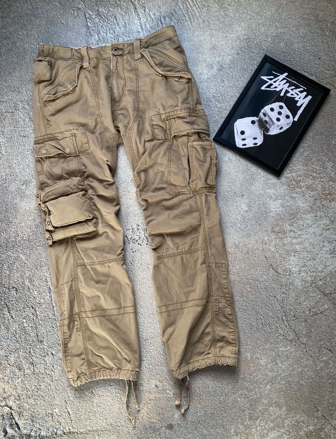 RRL Ralph Lauren vintage rrl 90s washed denim cargo pants | Grailed