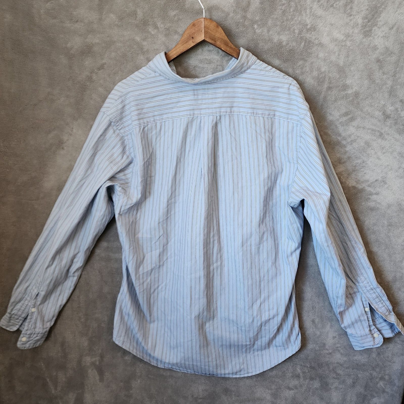 Ralph Lauren Ralph Lauren Men's XL Blue Striped Custom Fit Shirt Size US XL / EU 56 / 4 - 2 Thumbnail