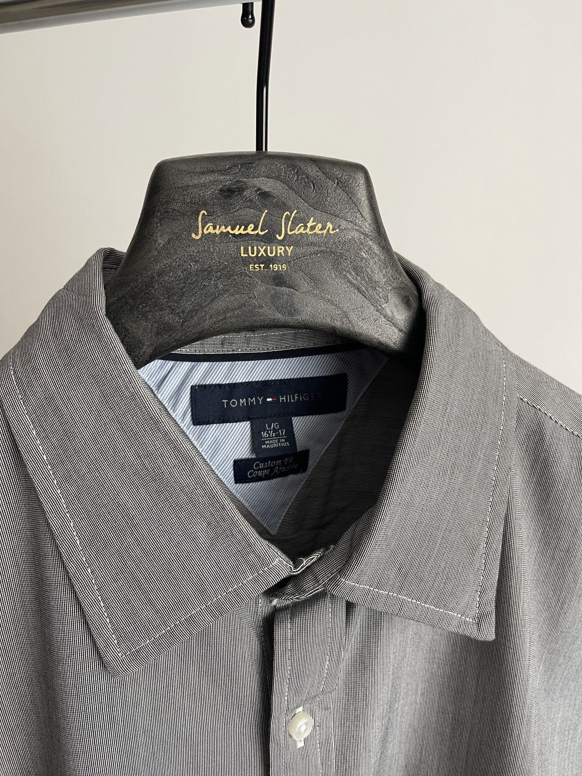 Tommy Hilfiger Tommy Hilfiger Micro-Gingham Custom Fit Shirt L-XL Size US L / EU 52-54 / 3 - 4 Thumbnail