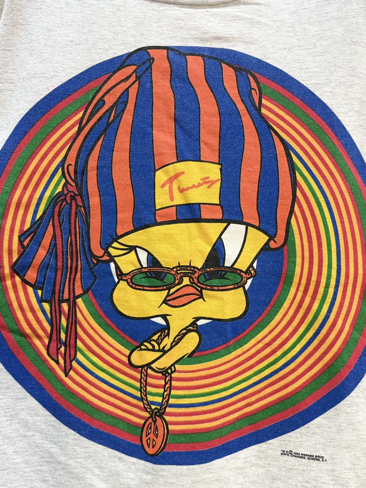 Cartoon Network Vintage 90s Tweety Raibow Backhit Warner Bros Tee Size US L / EU 52-54 / 3 - 3 Thumbnail