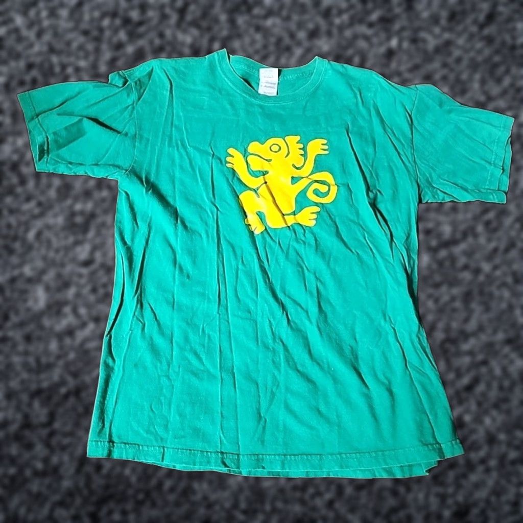 Gildan Mens L Legends Of The Hidden Temple T Shirt Monkeys Distressed Green 90s Gildan Cotton Short Sleeve Round Neck Regular Size: L Men’s T-Shirt Size US L / EU 52-54 / 3 - 1 Thumbnail