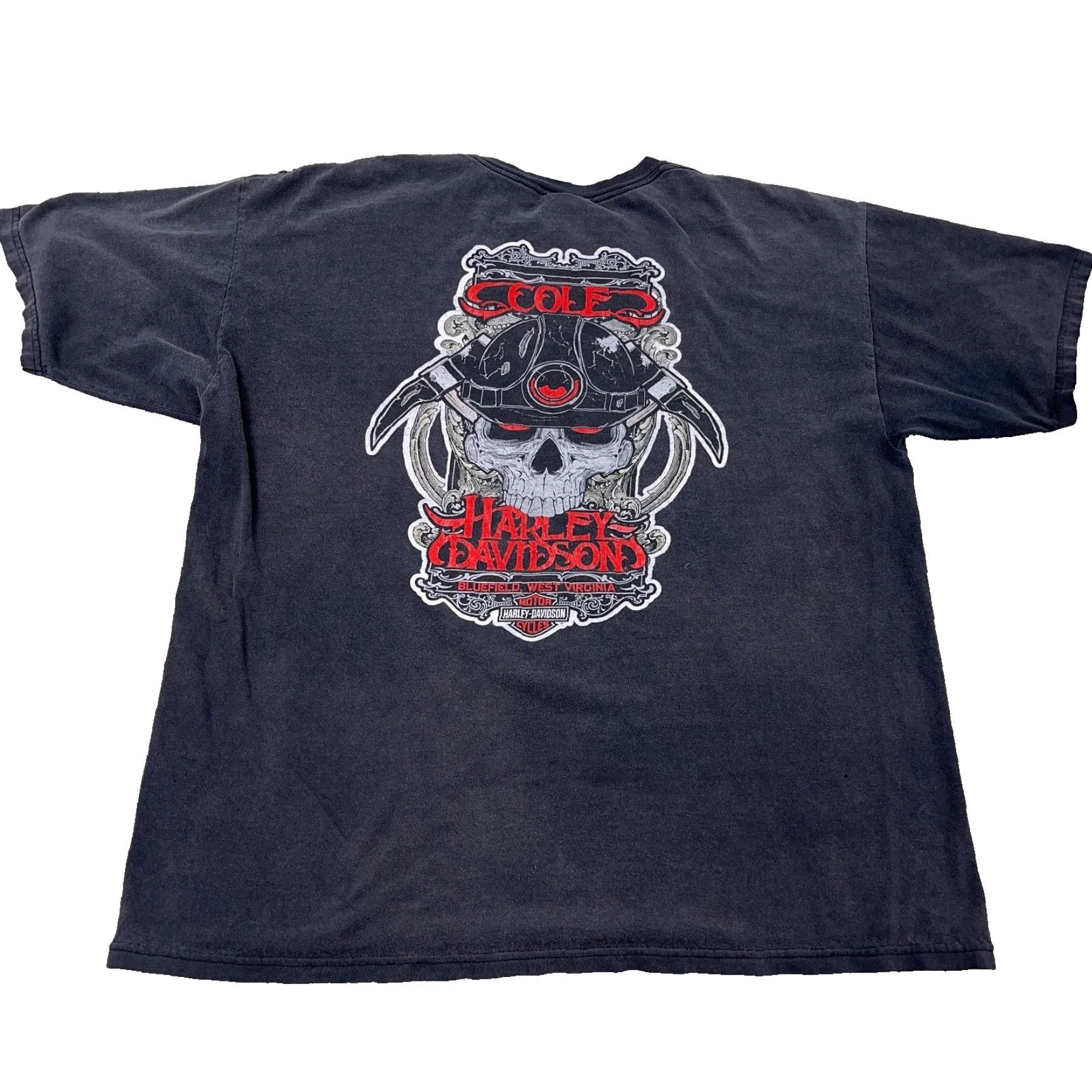 Harley Davidson VINTAGE Harley-Davidson Shirt Men XL T-Shirt Graphic Print Skull Grunge 80s 2000s USA Biker Logo Size US XL / EU 56 / 4 - 2 Thumbnail