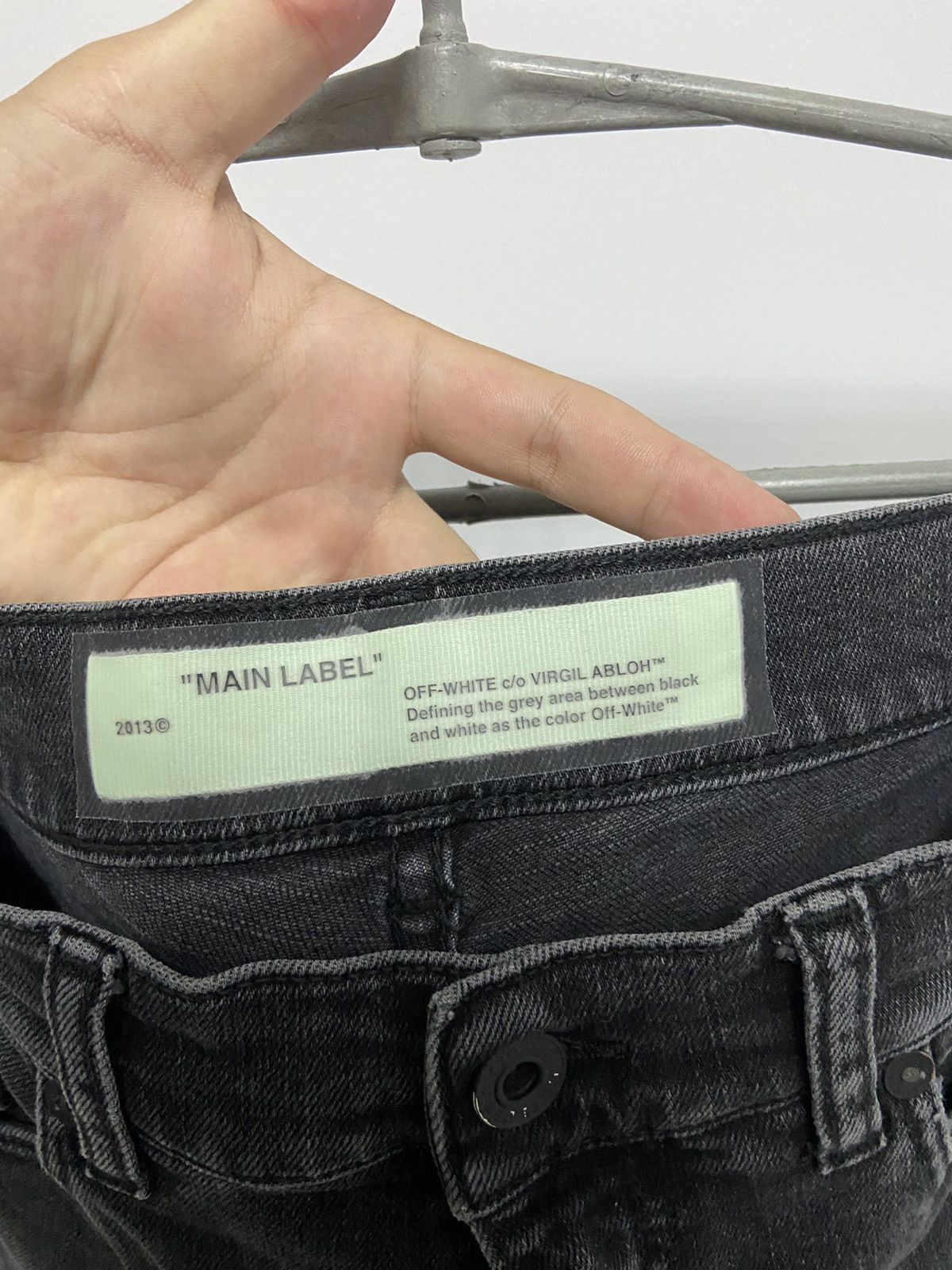 Off-White × Vintage Off White Selvedge Vintage jeans Fire Line Do Not Cross Size US 31 - 7 Thumbnail