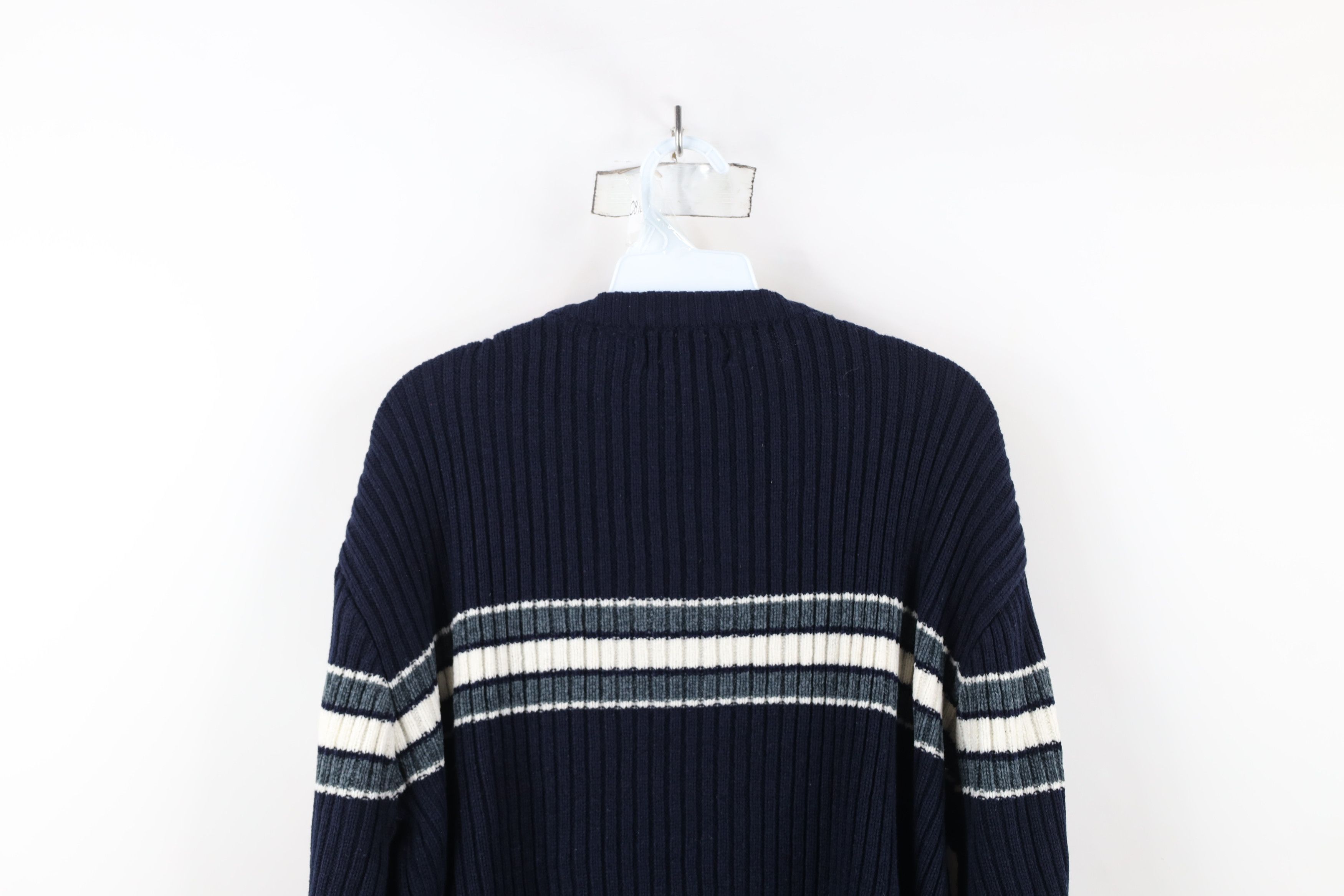Vintage Vintage 90s Streetwear Block Chunky Ribbed Knit Sweater Size US XL / EU 56 / 4 - 10 Thumbnail