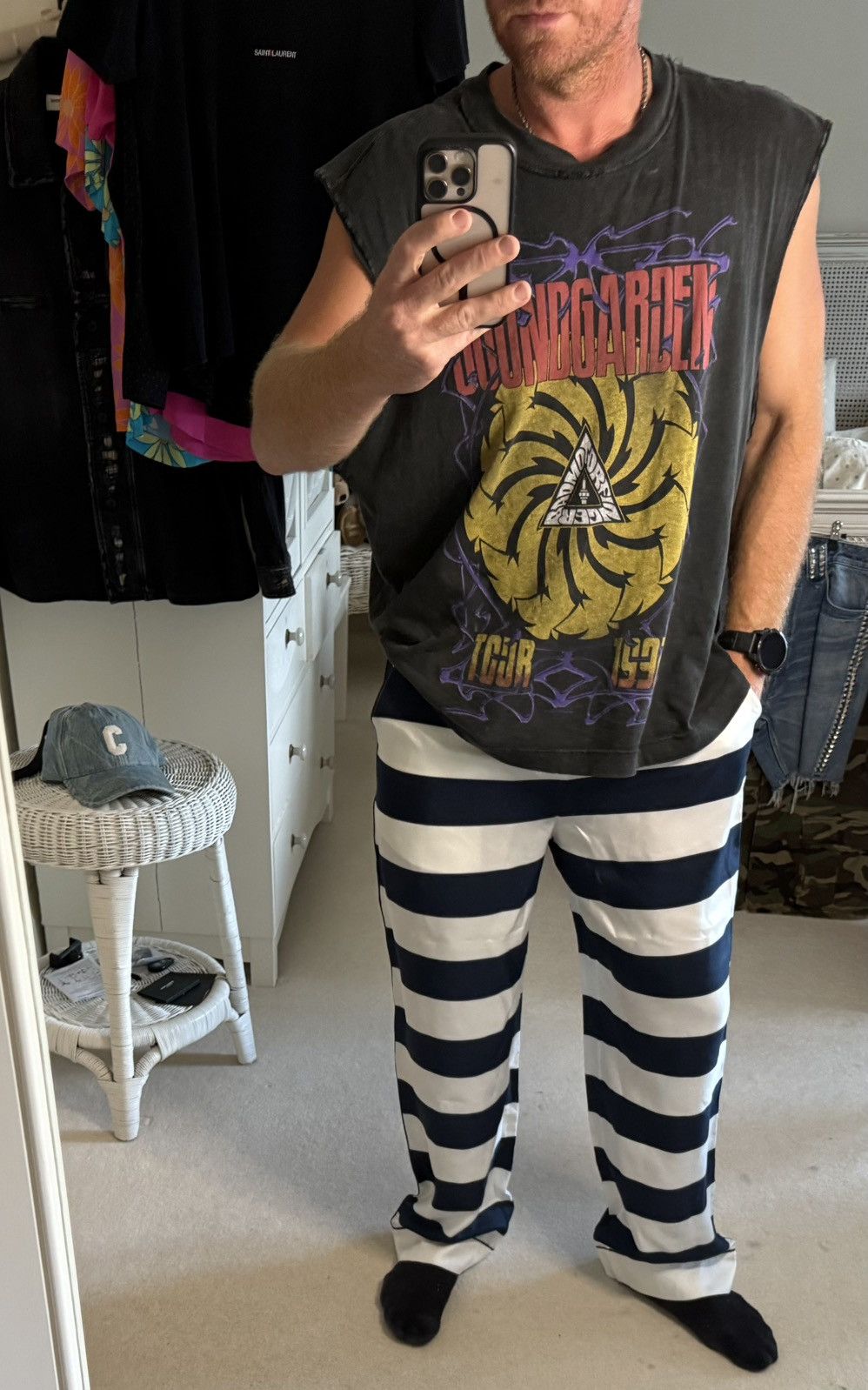 Dolce & Gabbana Dloce & Gabbana silk stripe sailor pants blue white 😍😍😍 Size US 30 / EU 46 - 2 Thumbnail