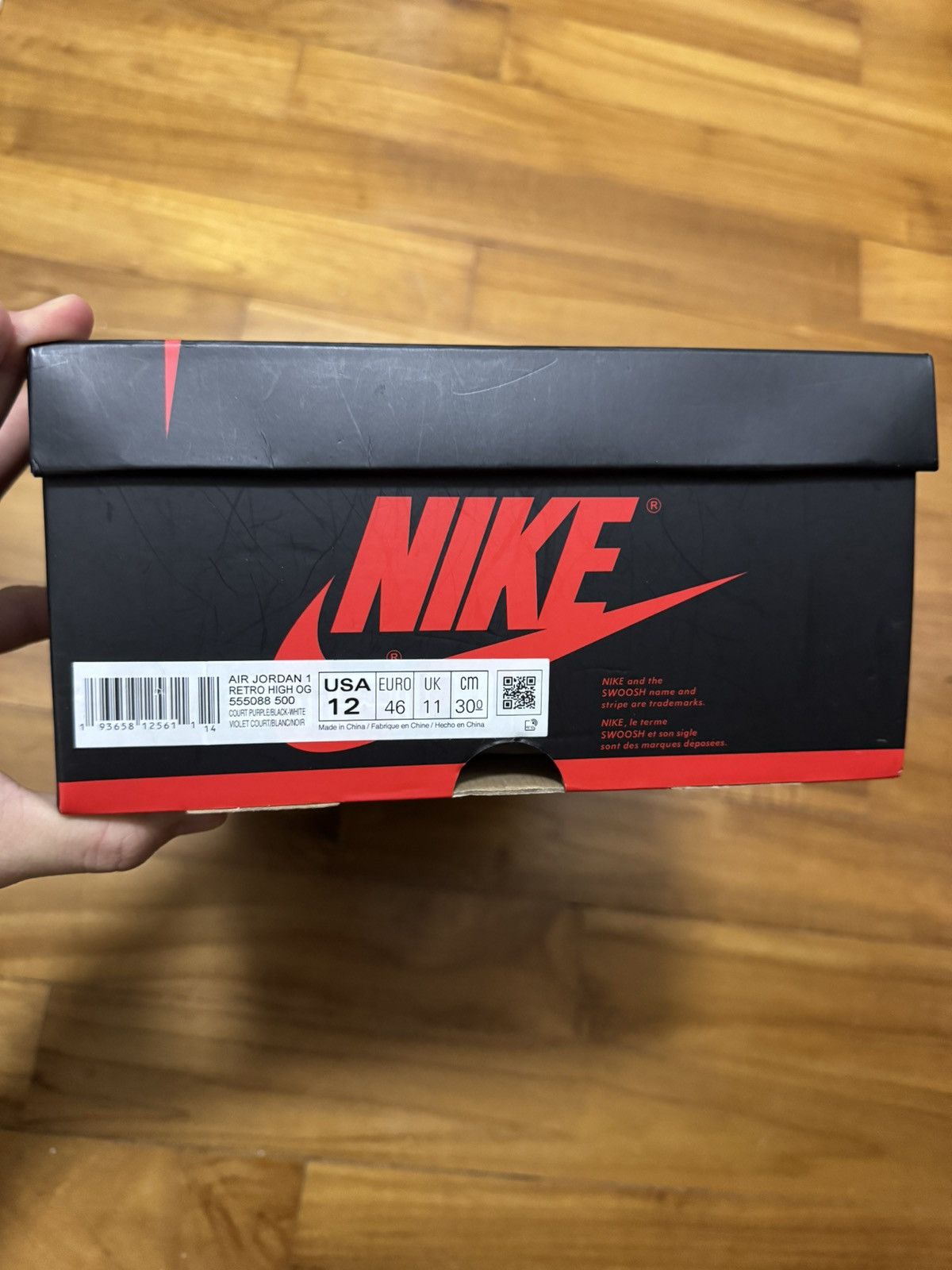 Jordan Brand Air Jordan 1 ‘Court Purple’ Size US 12 / EU 45 - 7 Thumbnail
