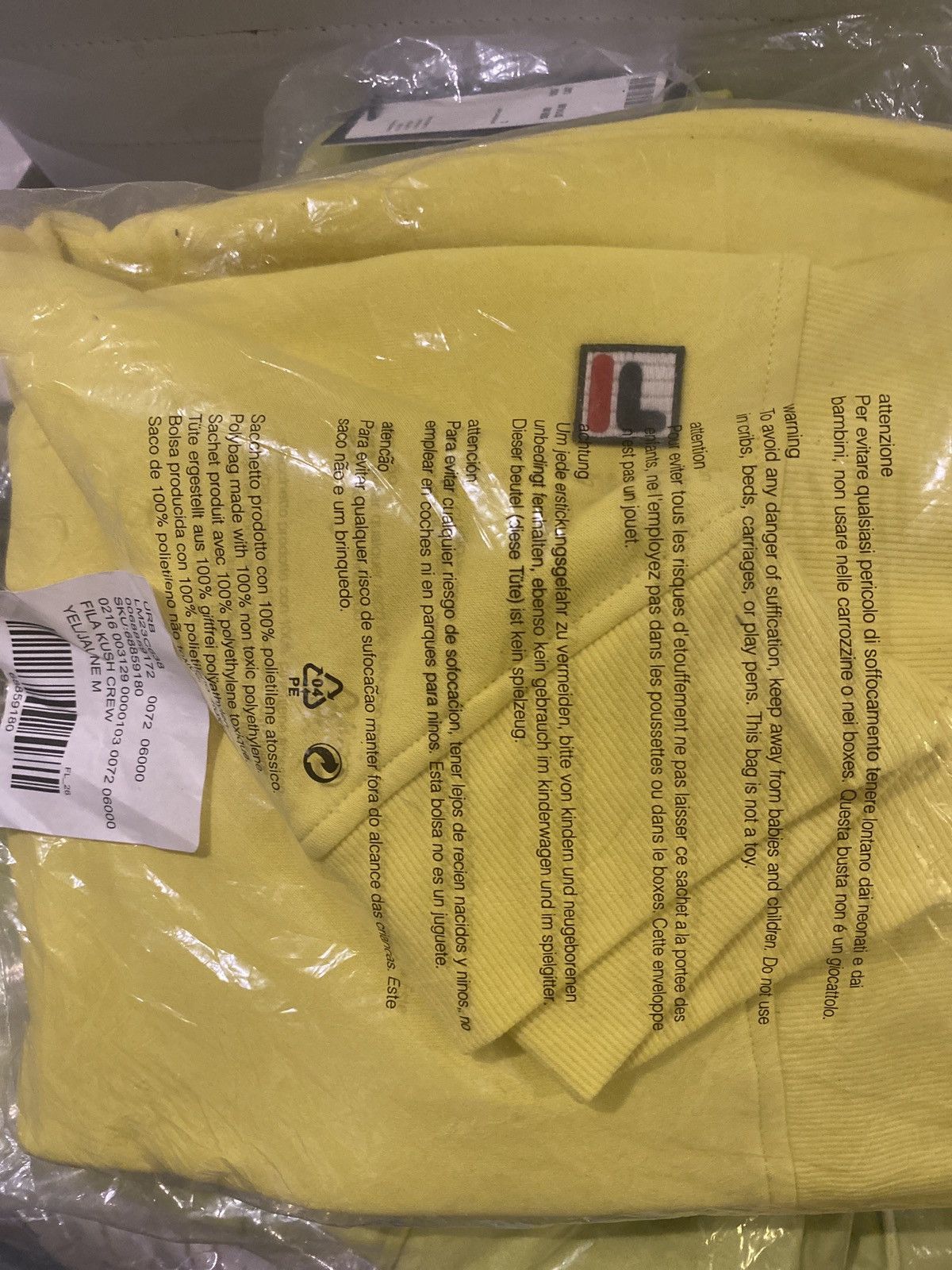 Fila Fila Kush Crew Canary Yellow crewneck sweatshirt rare Size US M / EU 48-50 / 2 - 4 Thumbnail