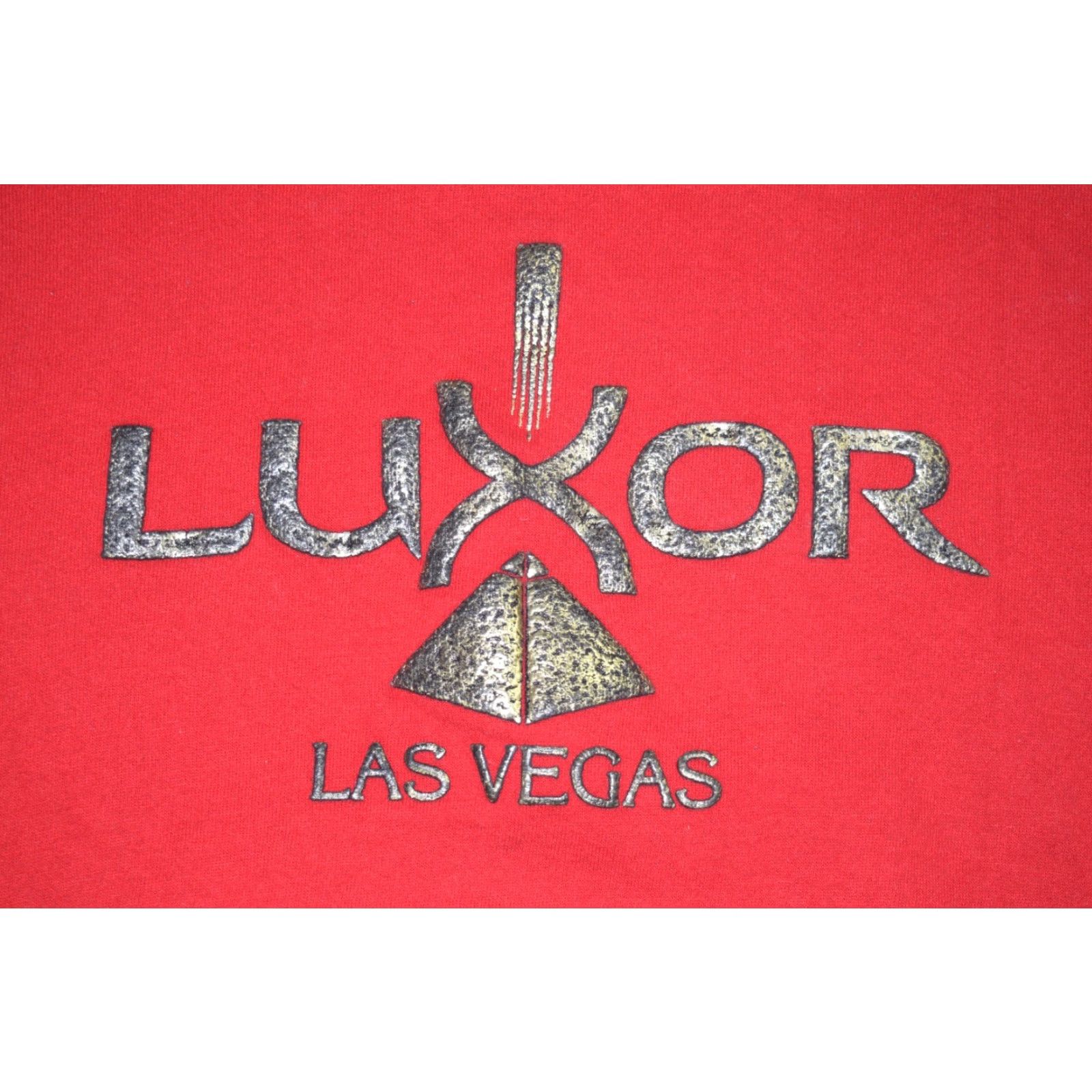 Jerzees VINTAGE 90S LUXOR LAX VEGAS CASINO PUFFY GOLD PRINT RED CREWNECK SWEATSHIRT L Size US L / EU 52-54 / 3 - 2 Thumbnail