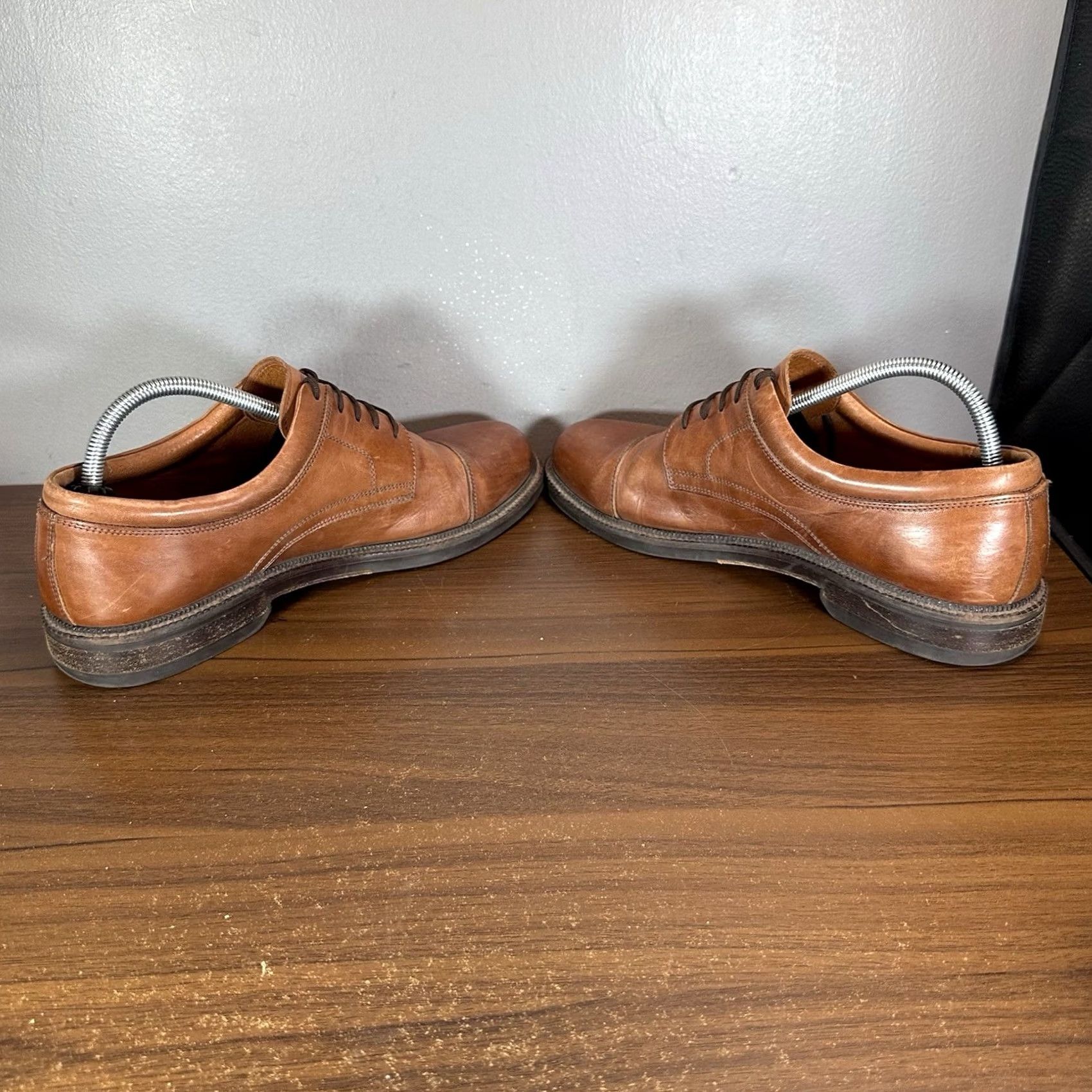 Johnston & Murphy Passport Dress-Shoes Mens 10 M Italian Leather Cap-Toe Brown Johnston & Murphy Shoes Mens 10 M Passport Cap Toe Brown  main image 3