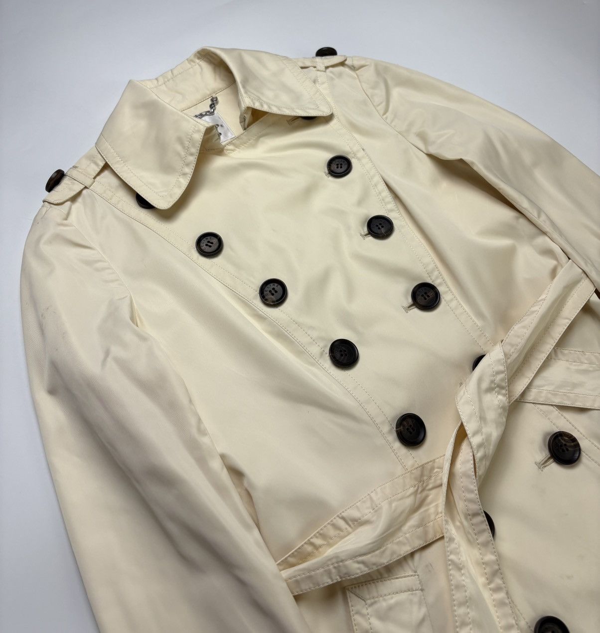 Celine Double Breasted Trench Coat Size XS / US 0-2 / IT 36-38 - 3 Thumbnail