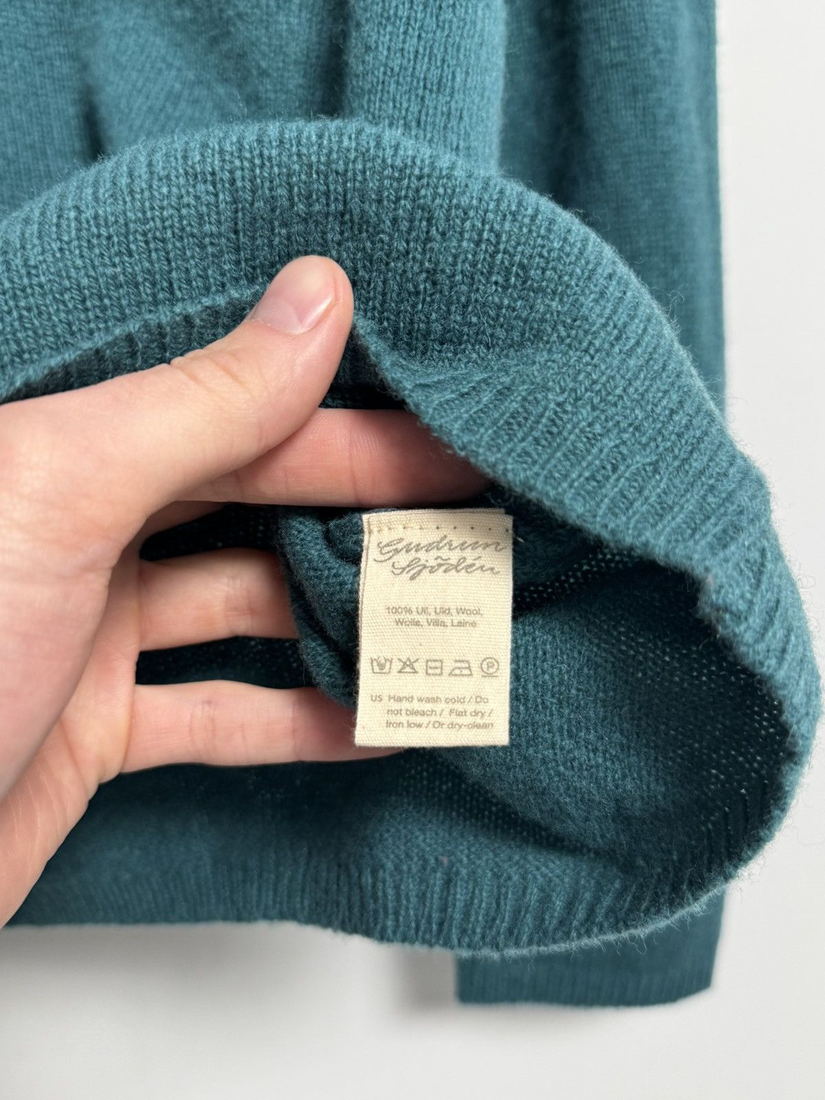 Gudrun Sjoden Gudrun Sjoden Cardigan Knit Sweater Wool Green Pink Pocket M Size M / US 6-8 / IT 42-44 - 10 Thumbnail