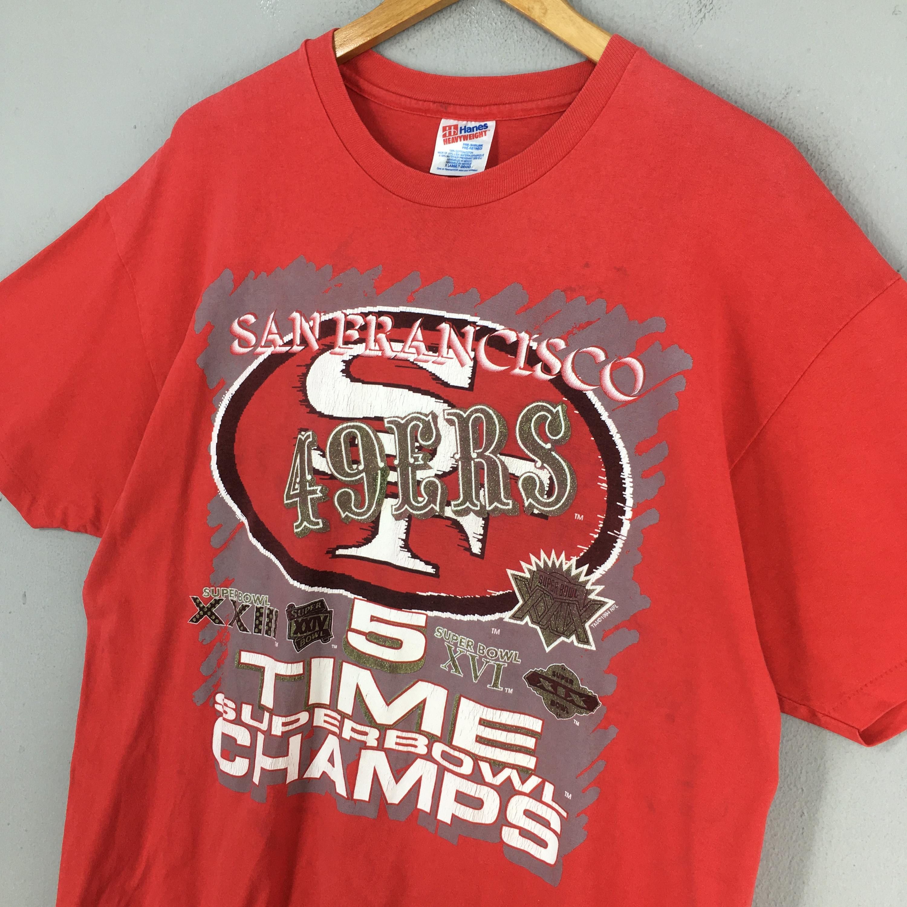 NFL Vintage San Francisco 49ers NFL Red Tshirt XLarge Size US XL / EU 56 / 4 - 3 Thumbnail