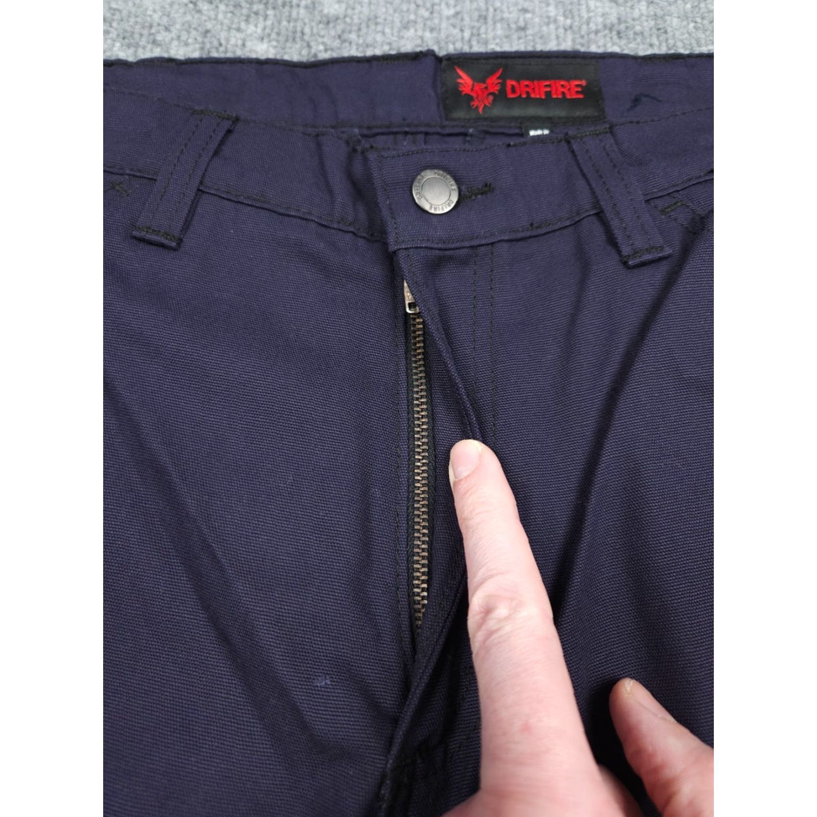Vintage DRIFIRE Dungaree Work Pants Men's 32 x 34 Navy Blue Summer Weight Westex ARC FR FR? Size US 32 / EU 48 - 6 Thumbnail