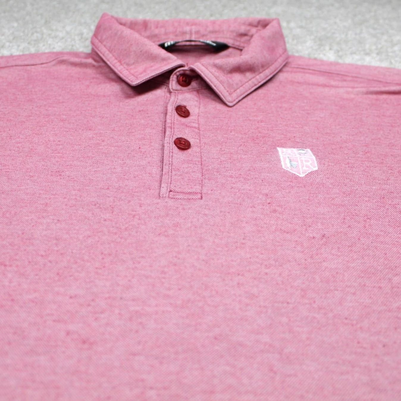 TravisMathew Travis Mathew Polo Shirt Men XL Pink Heather Pima Cotton Blend Golf S/S Pullover Size US XL / EU 56 / 4 - 4 Thumbnail