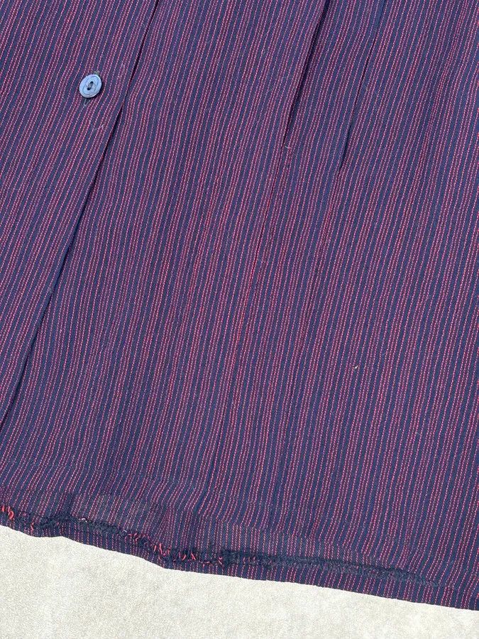 Gucci 1990s Gucci Purple Wool Striped Shirt Size XS / US 0-2 / IT 36-38 - 10 Thumbnail