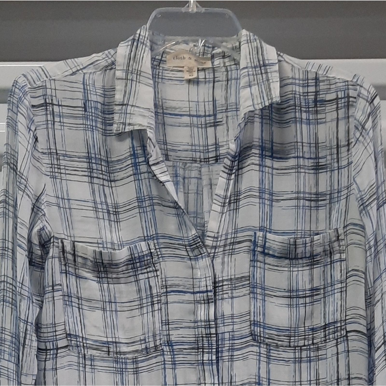 Anthropologie Anthropologie Cloth & Stone Women's Shirt Size XS Blue White Size XS / US 0-2 / IT 36-38 - 4 Thumbnail
