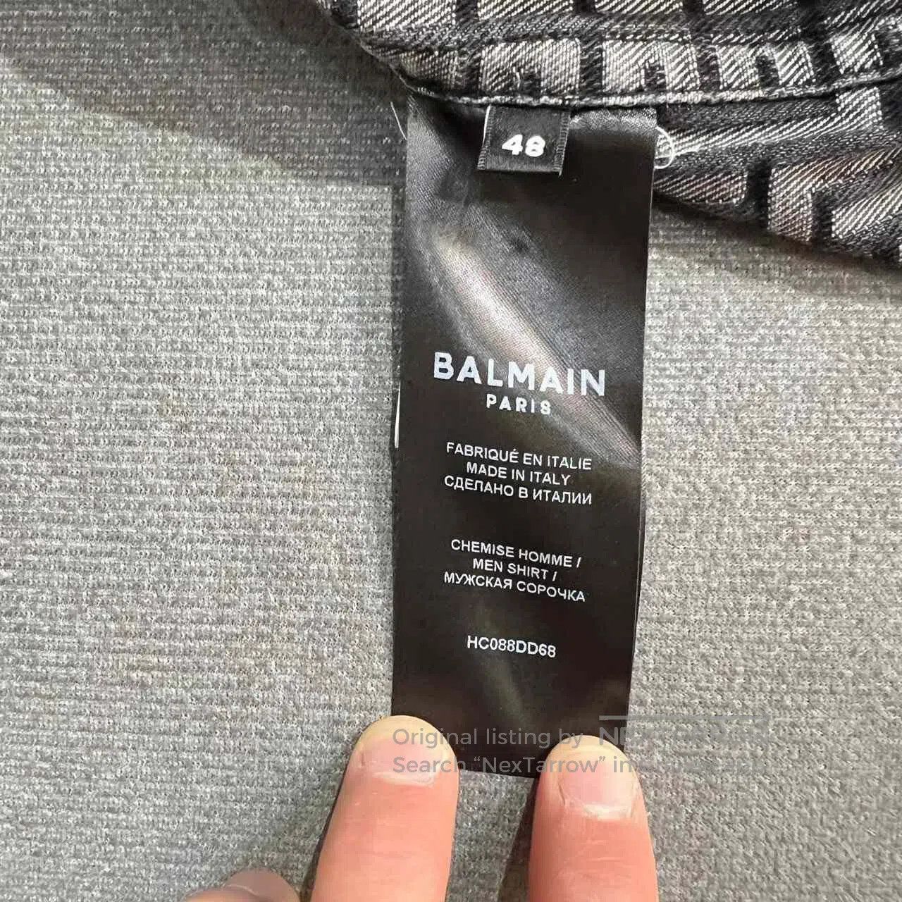 Balmain Balmain Checkered Logo Shirt Jacket. Size US M / EU 48-50 / 2 - 6 Thumbnail