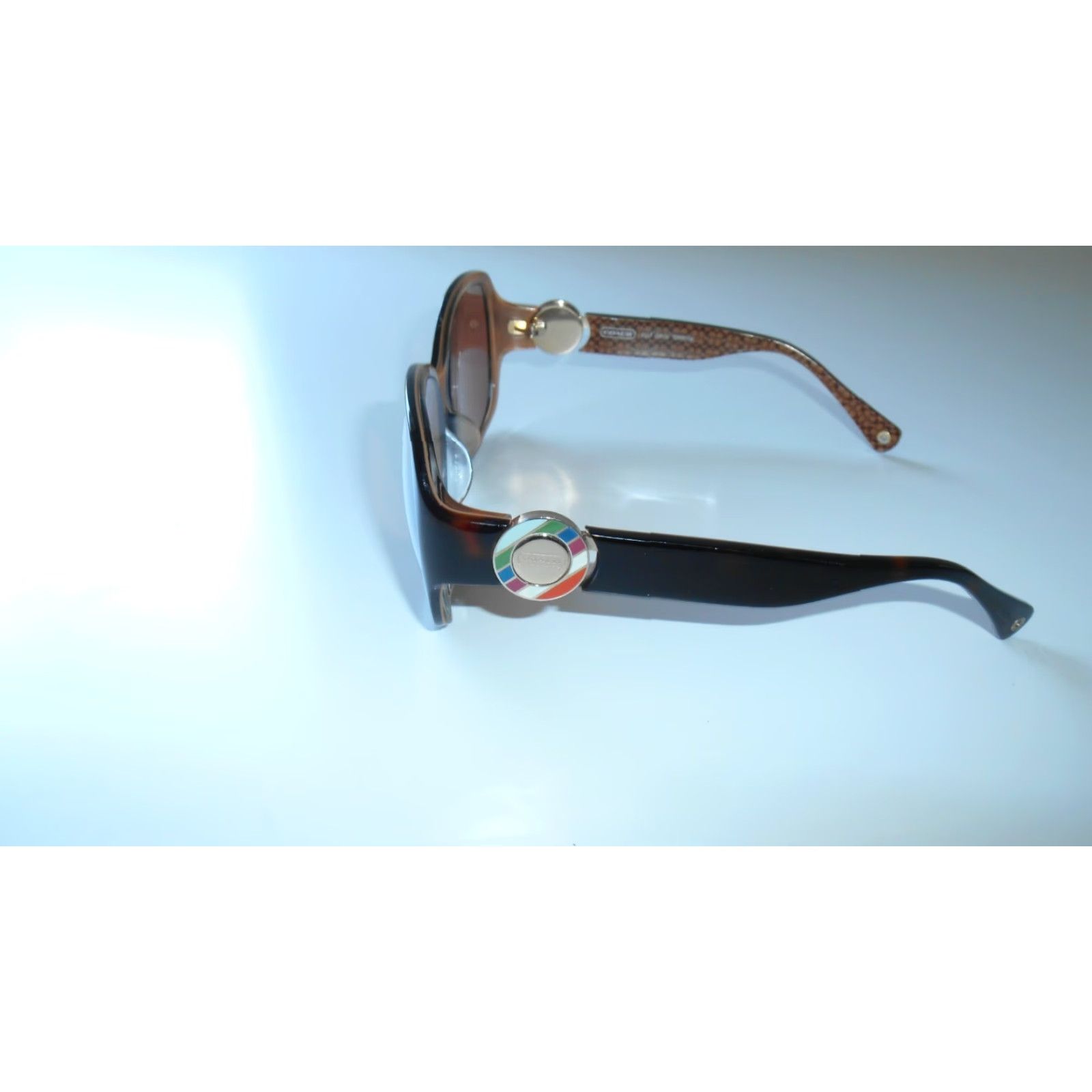 Coach VINTAGE Coach Sunglasses Frames Only Women 58mm Brown Plastic Tortoise Prescription Size ONE SIZE - 4 Thumbnail